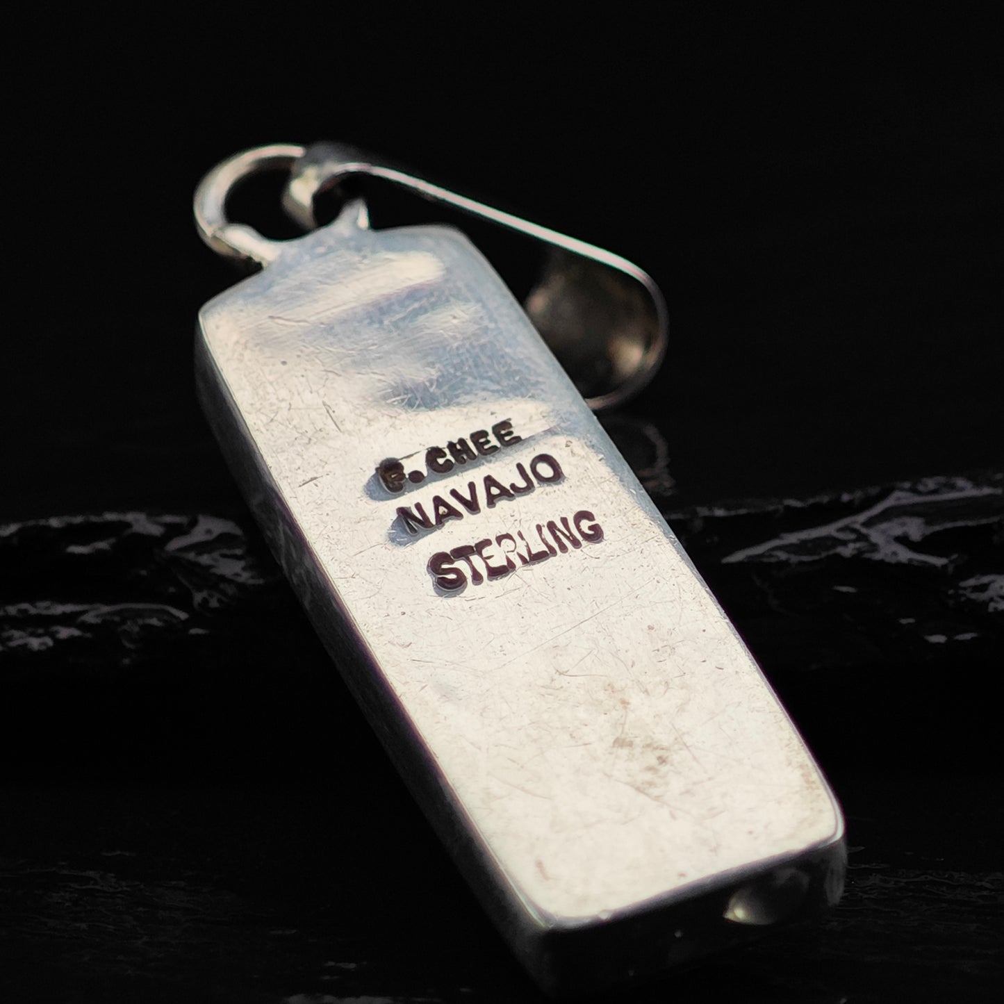 Navajo, Multi-stone Inlay Pendant Sterling Silver