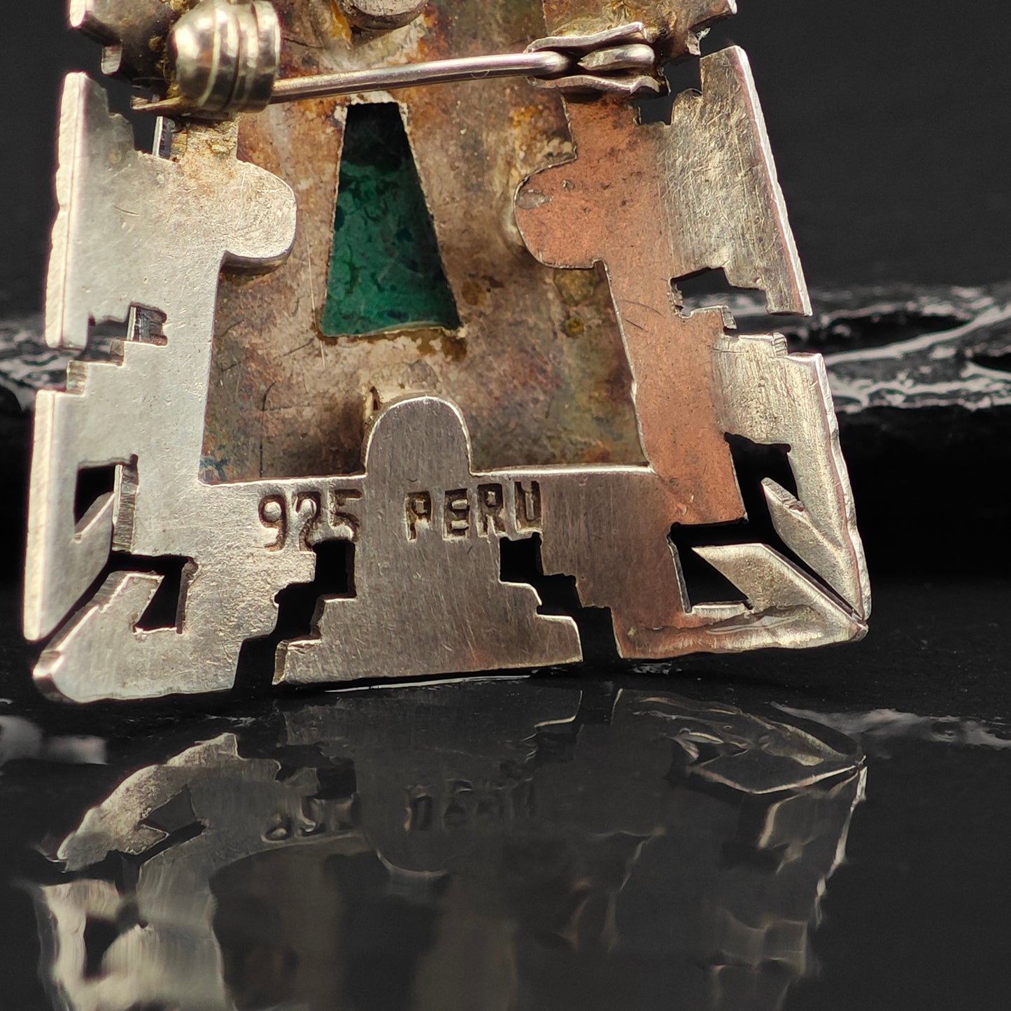 Peruvian Brooch/Pendant Sterling Silver