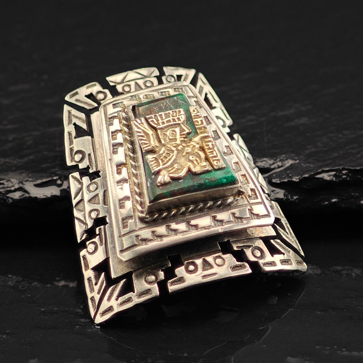 Peruvian Brooch/Pendant Sterling Silver