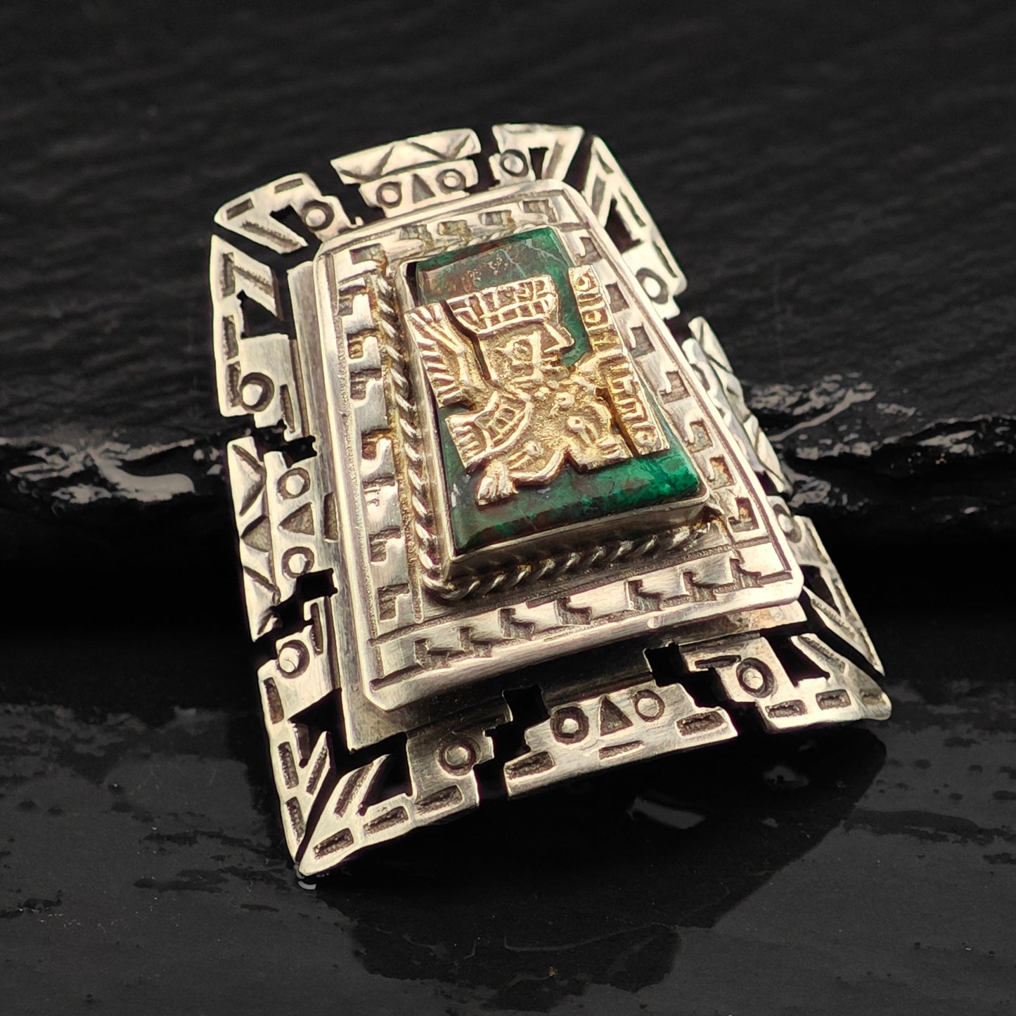 Peruvian Brooch/Pendant Sterling Silver