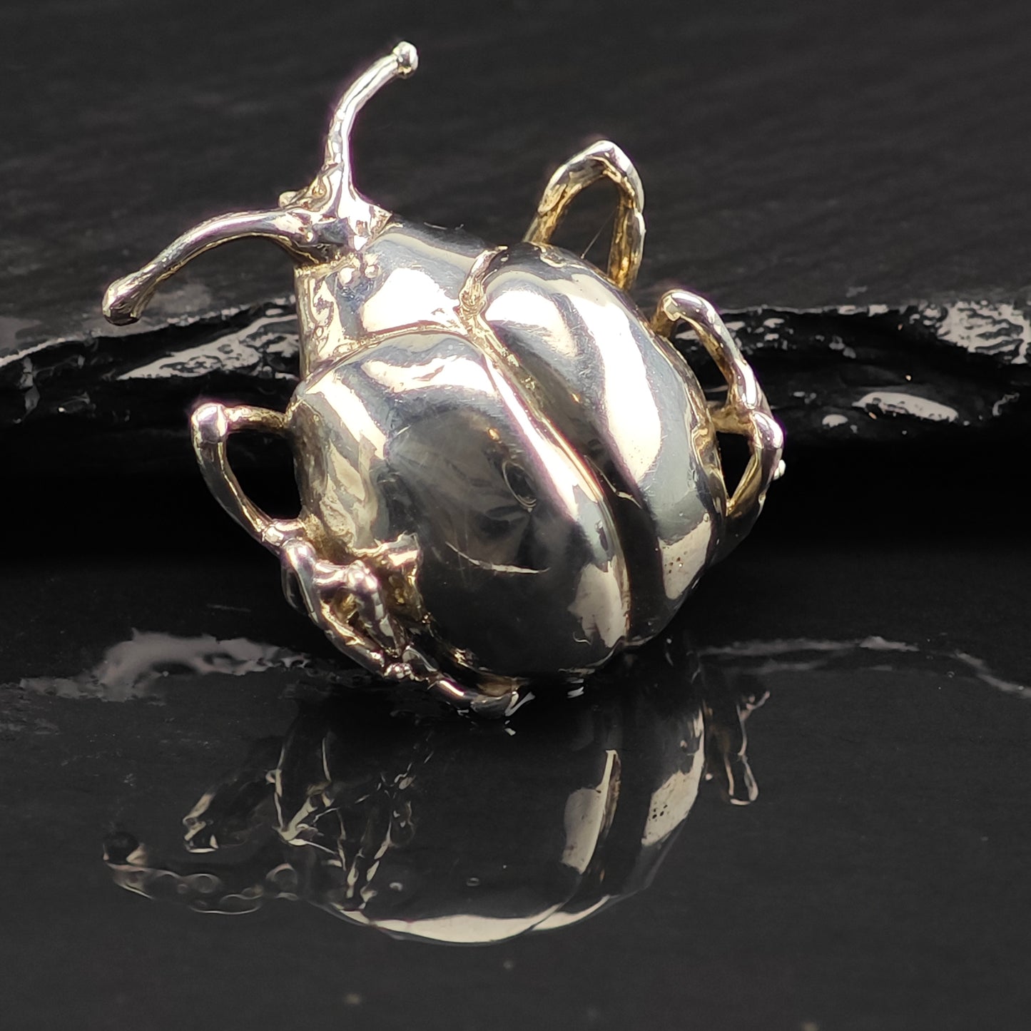 Beetle Pendant Sterling Silver