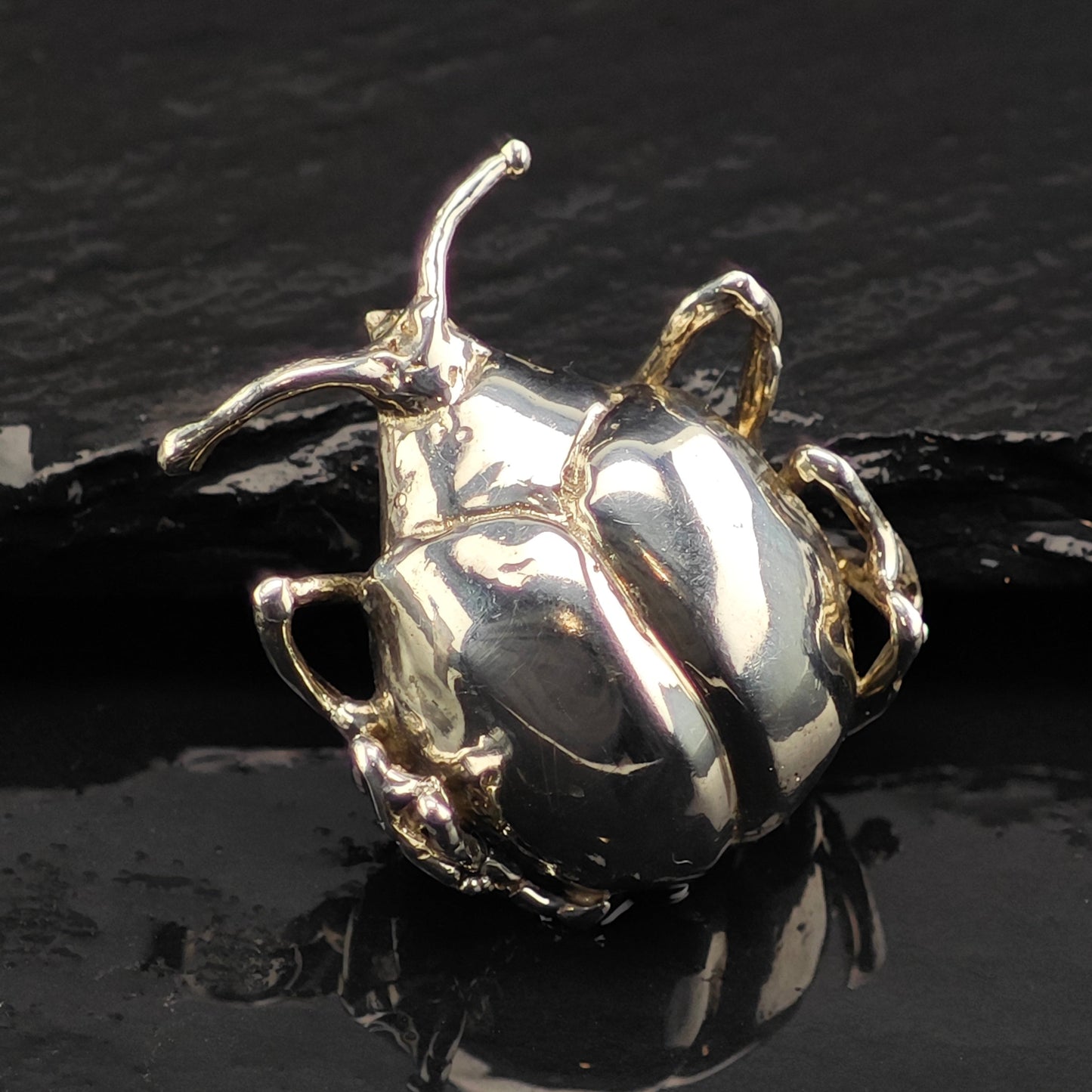 Beetle Pendant Sterling Silver