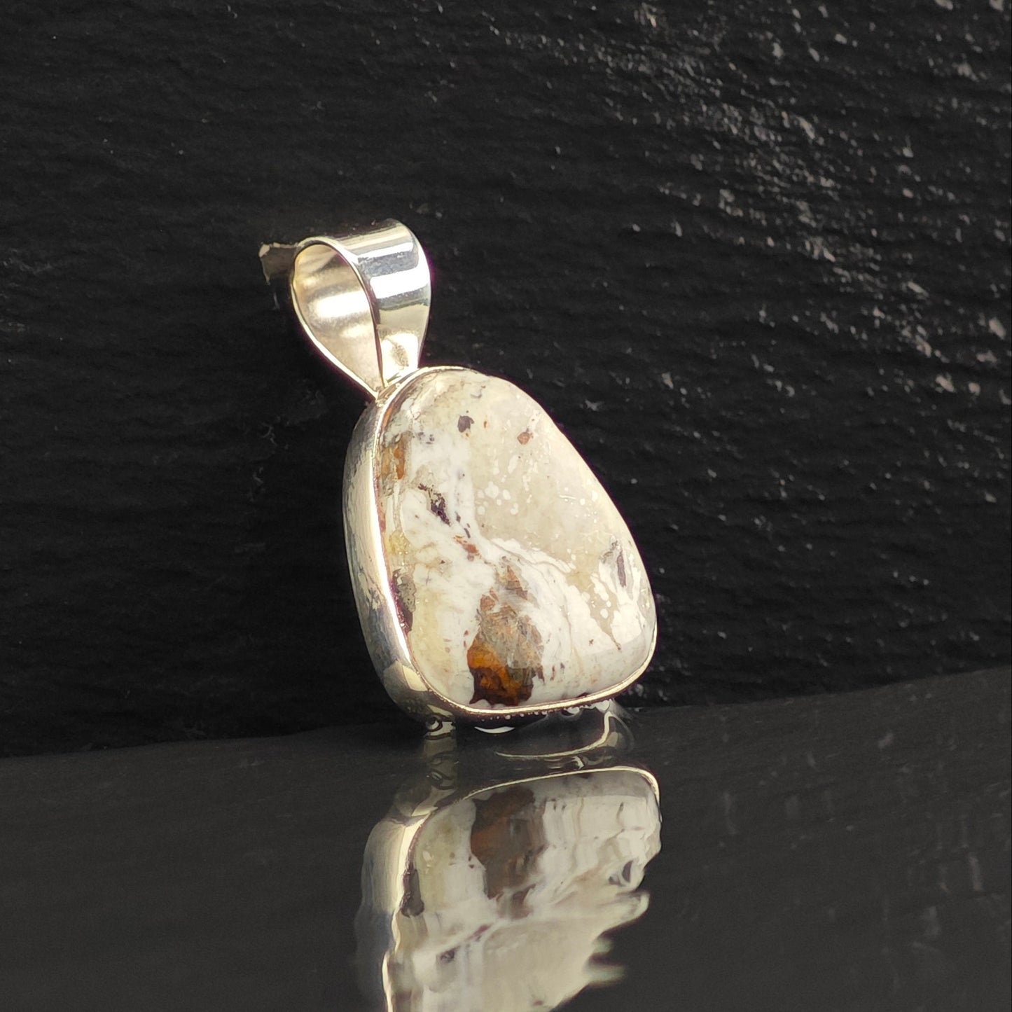 White Buffalo Pendant Sterling Silver