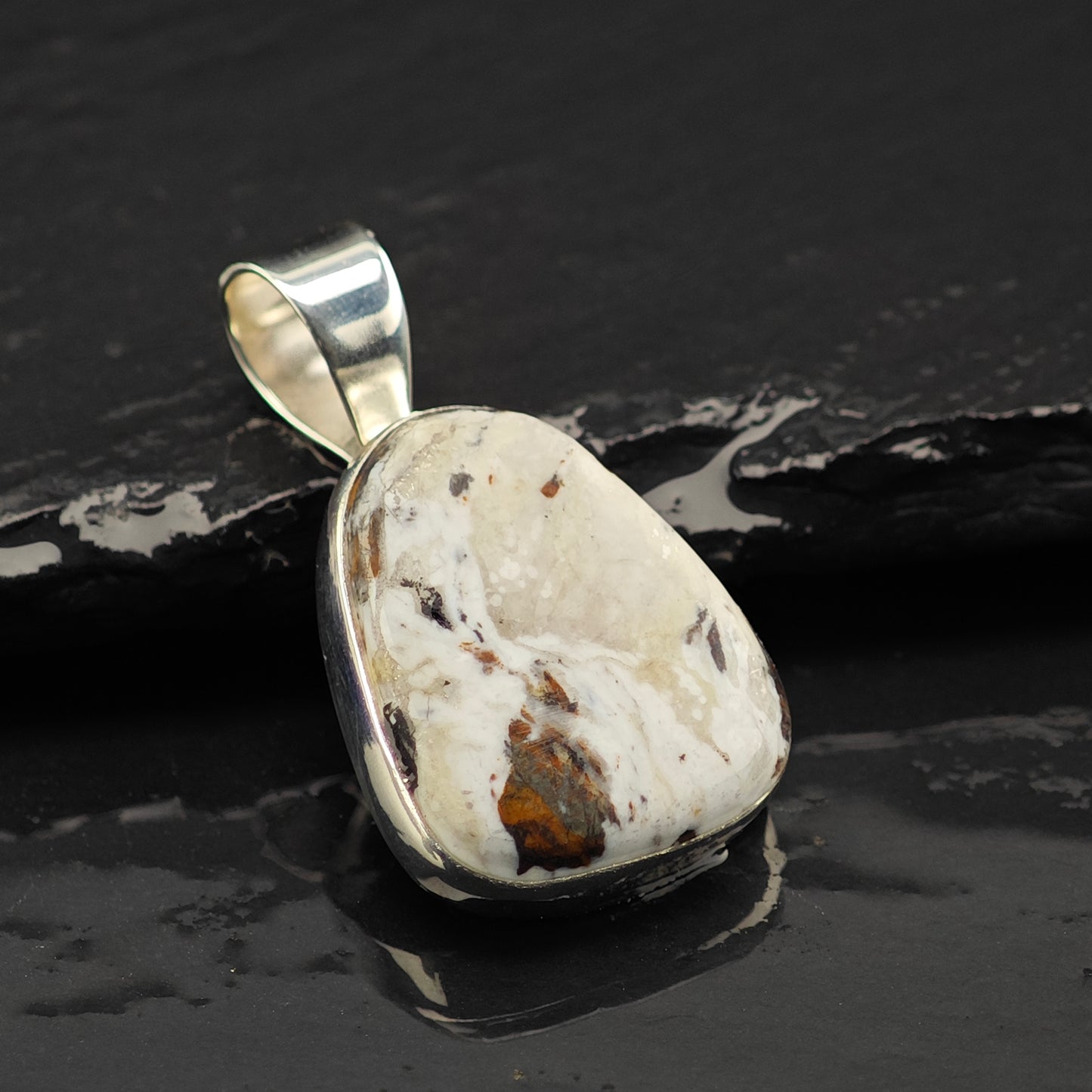 White Buffalo Pendant Sterling Silver