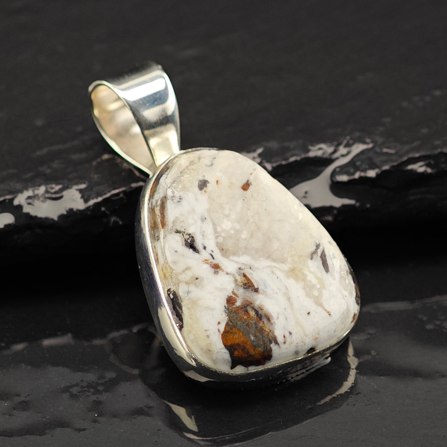 White Buffalo Pendant Sterling Silver