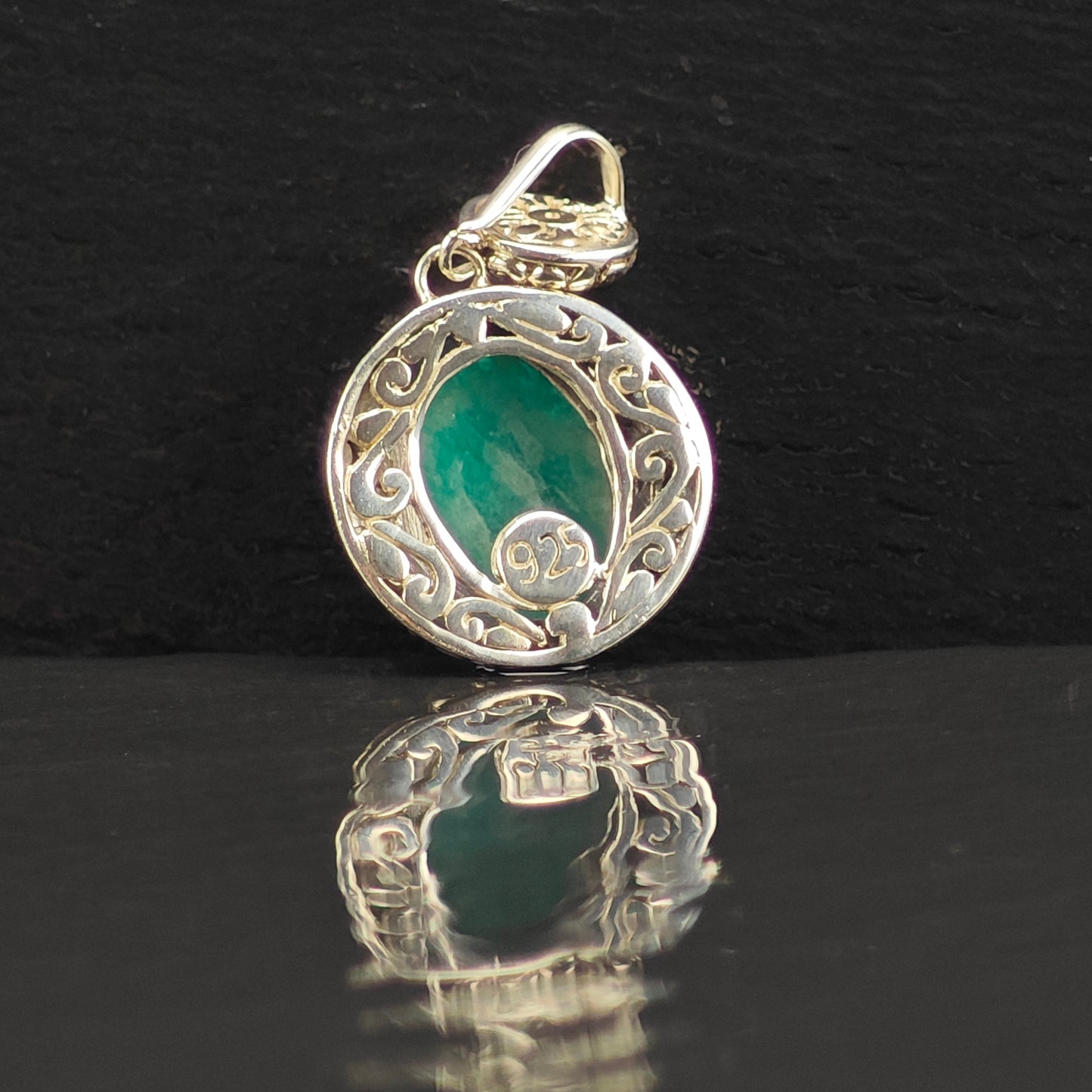 Amazonite Pendant Sterling Silver
