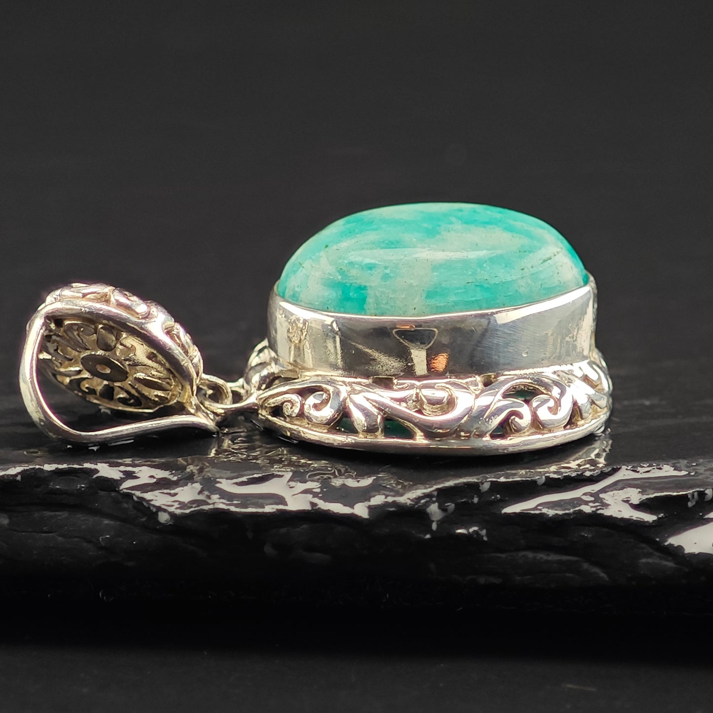 Amazonite Pendant Sterling Silver