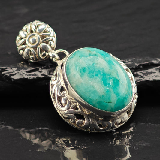 Amazonite Pendant Sterling Silver P2975