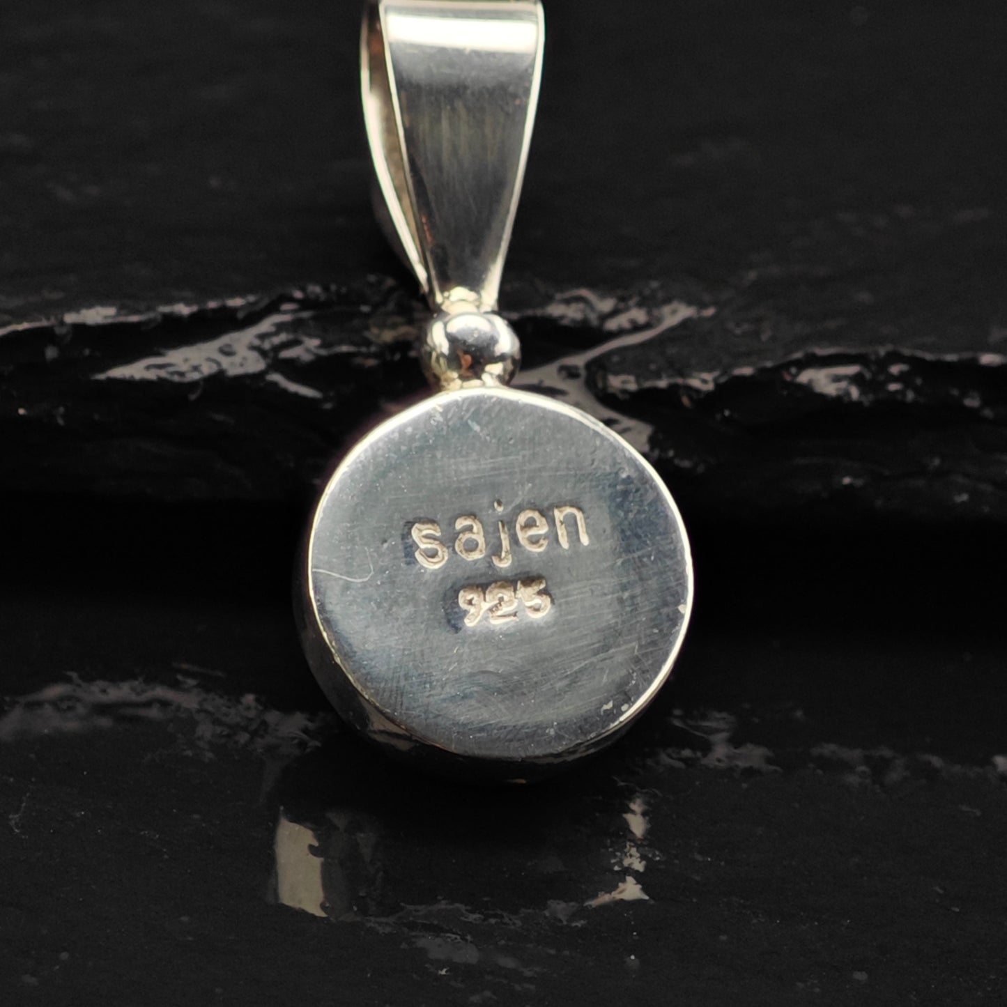 Sajen Pink MOP and Ruby Pendant Sterling Silver