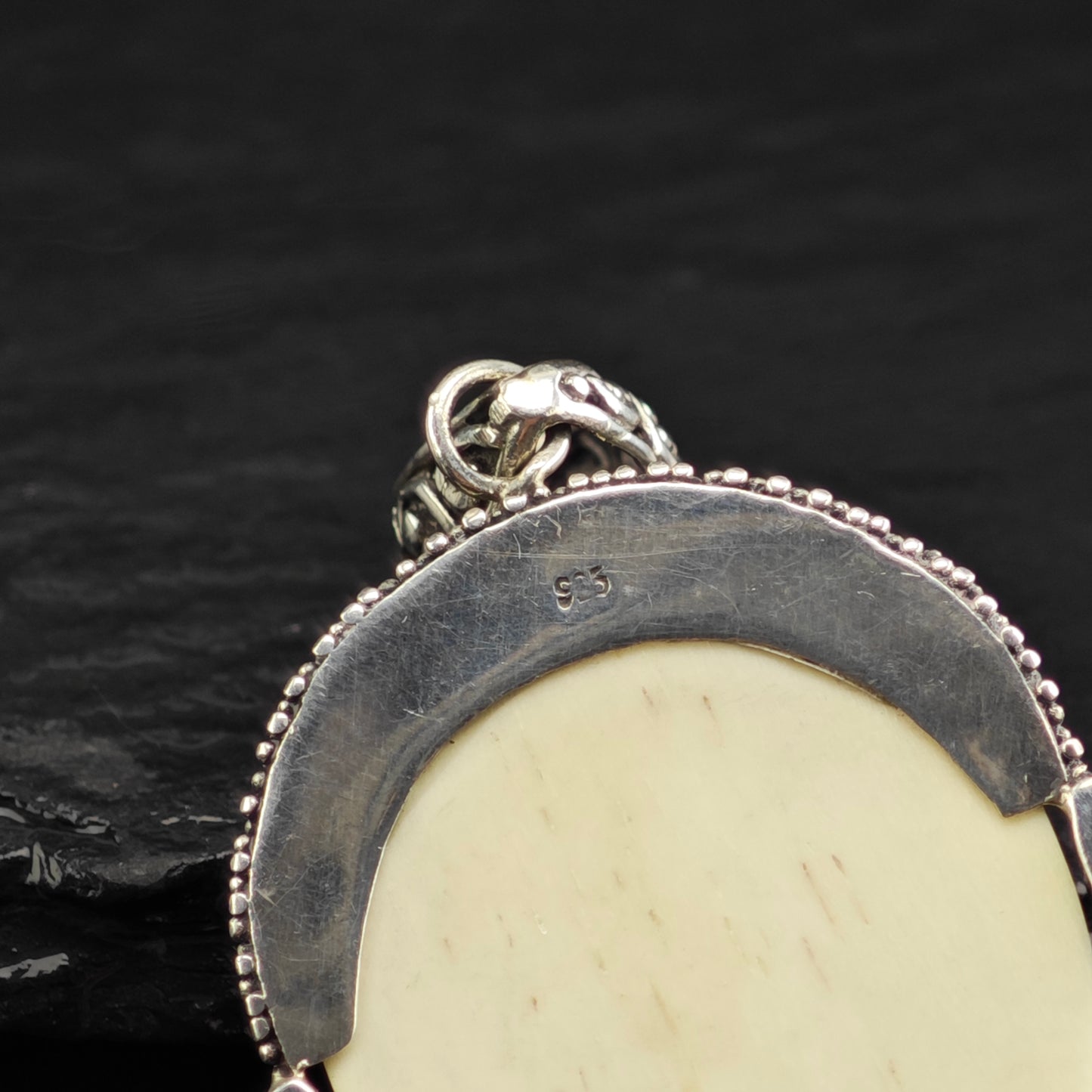 Bali Goddess, Amethyst, Citrine Pendant, Sterling Silver