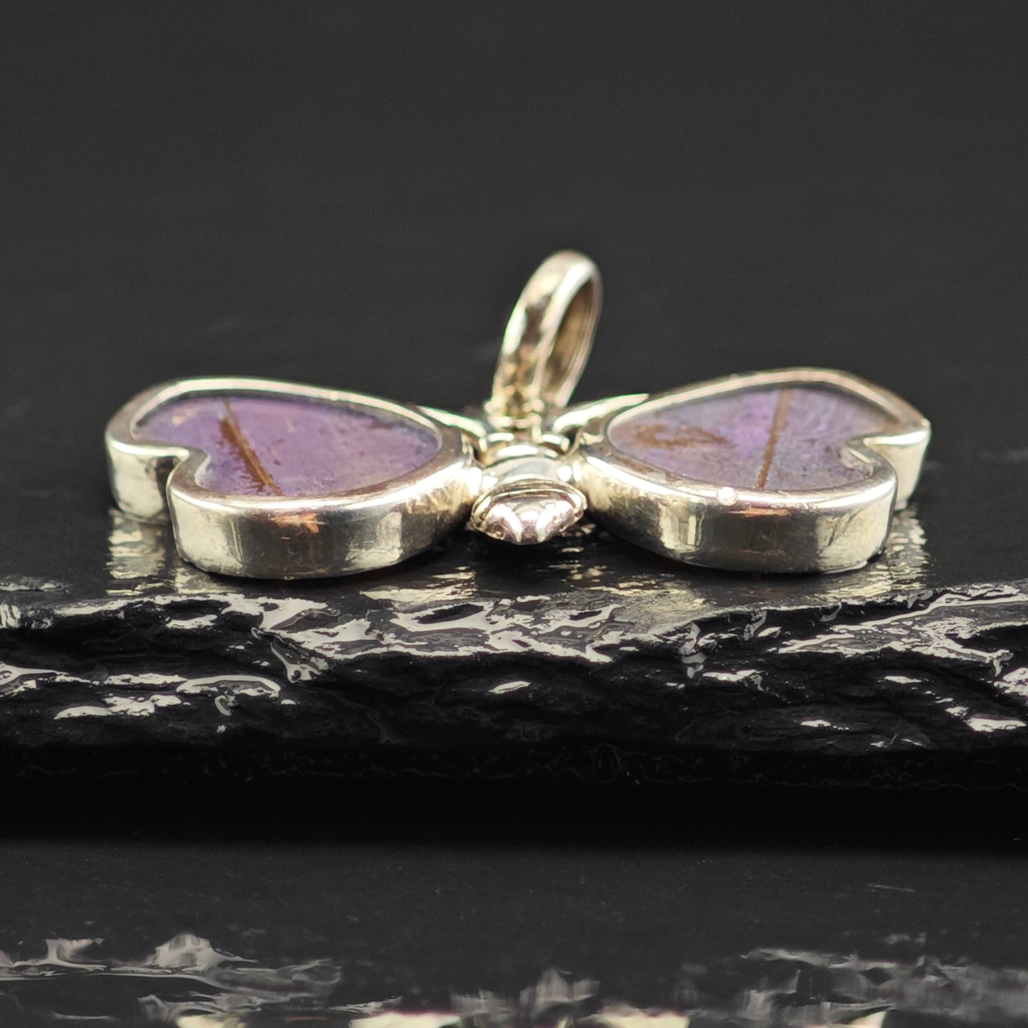 Reversible Butterfly Wing Pendant Sterling Silver