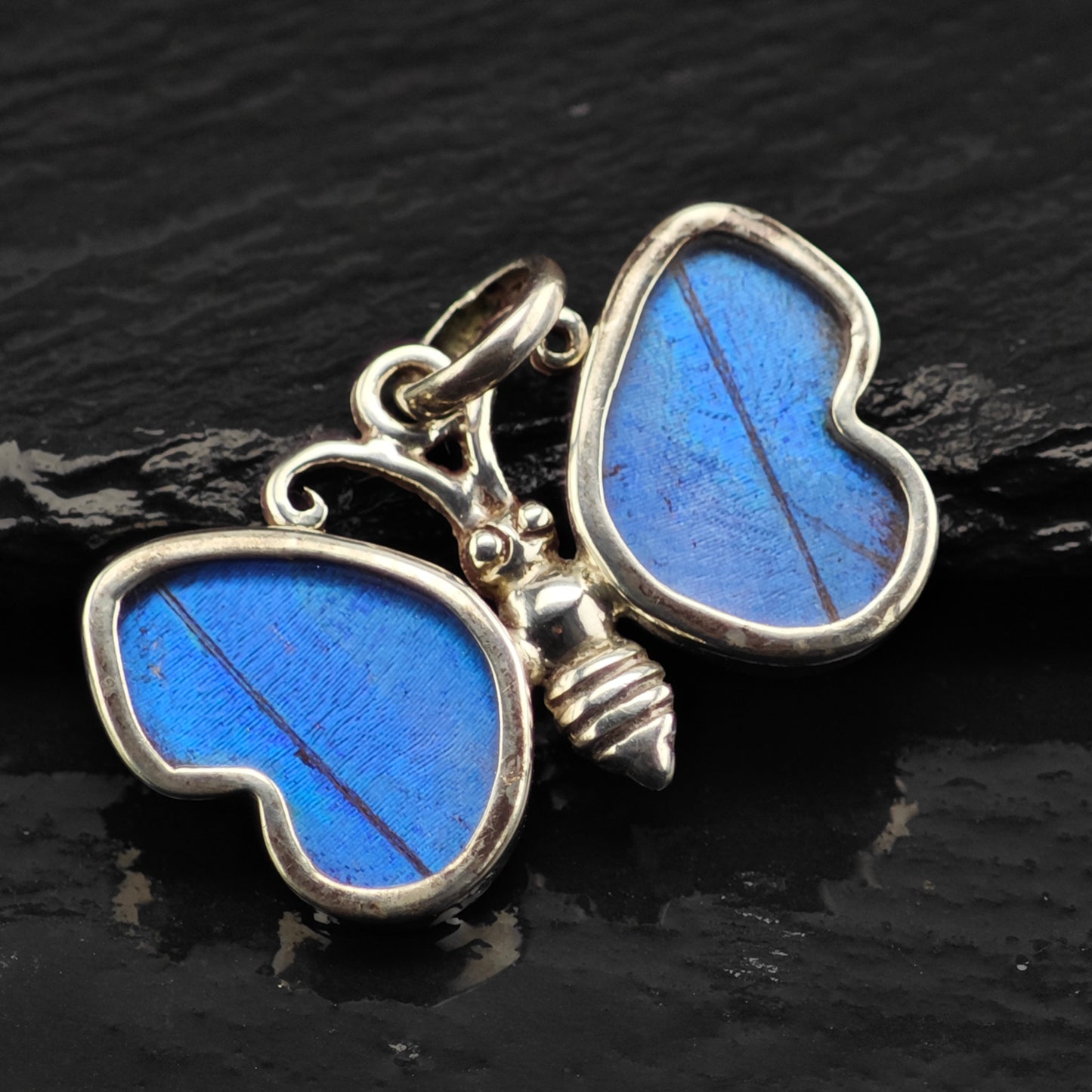 Reversible Butterfly Wing Pendant Sterling Silver