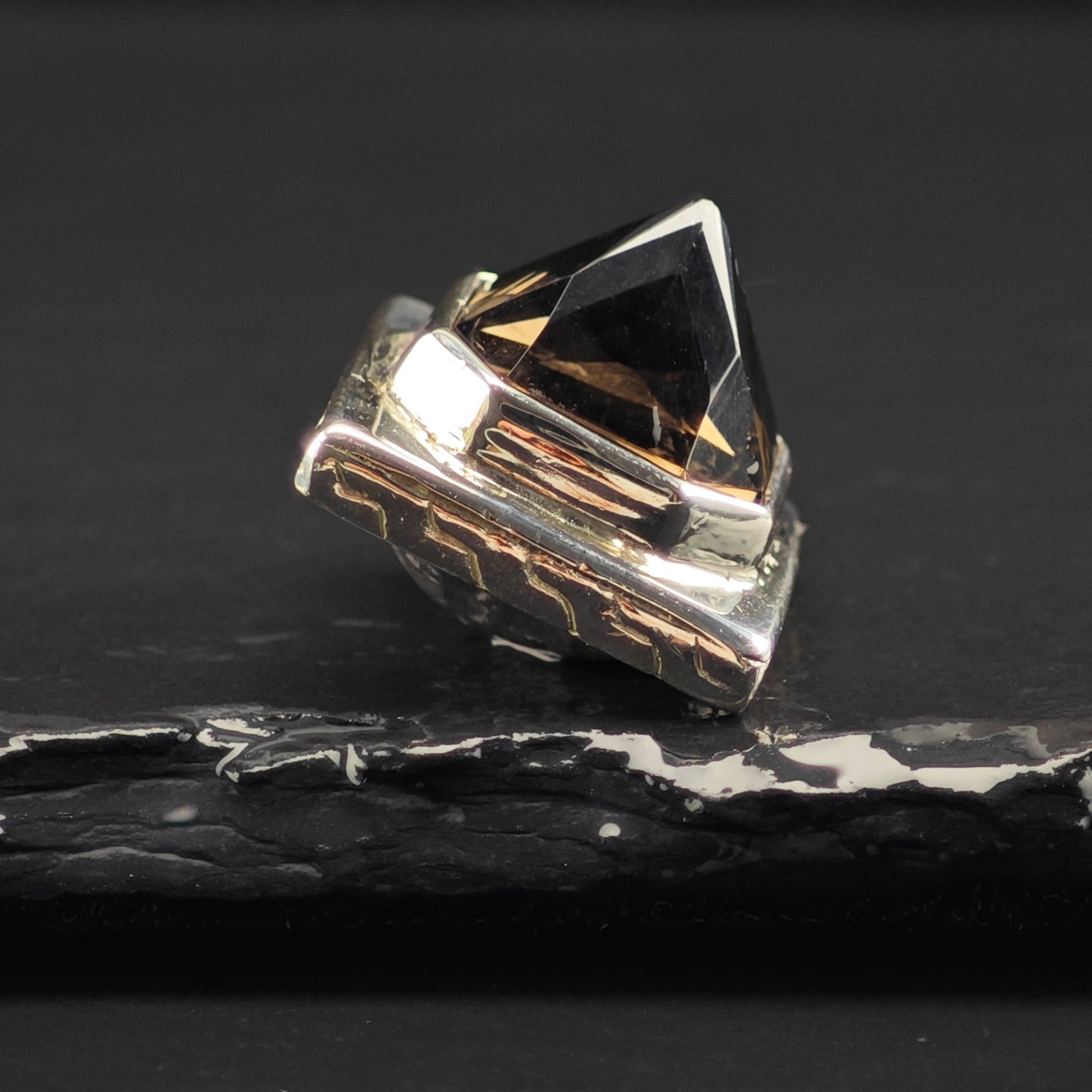 Brown Quartz Pendant Sterling Silver