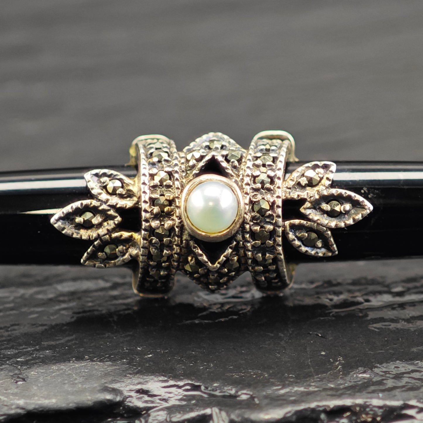 Vintage Art Deco Style Sterling Silver Brooch B2173