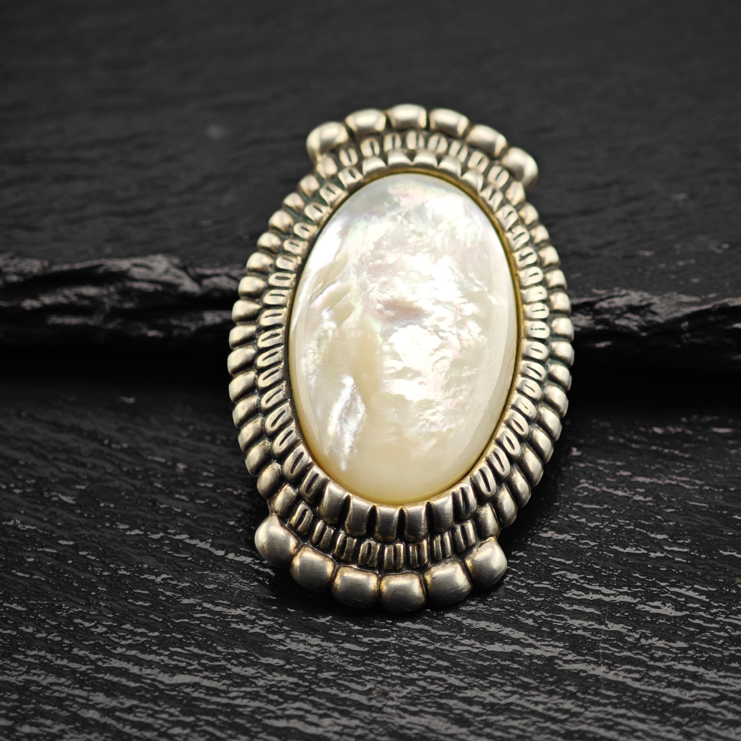 Relios Oval Mother of Pearl Brooch Sterling Silver P2905