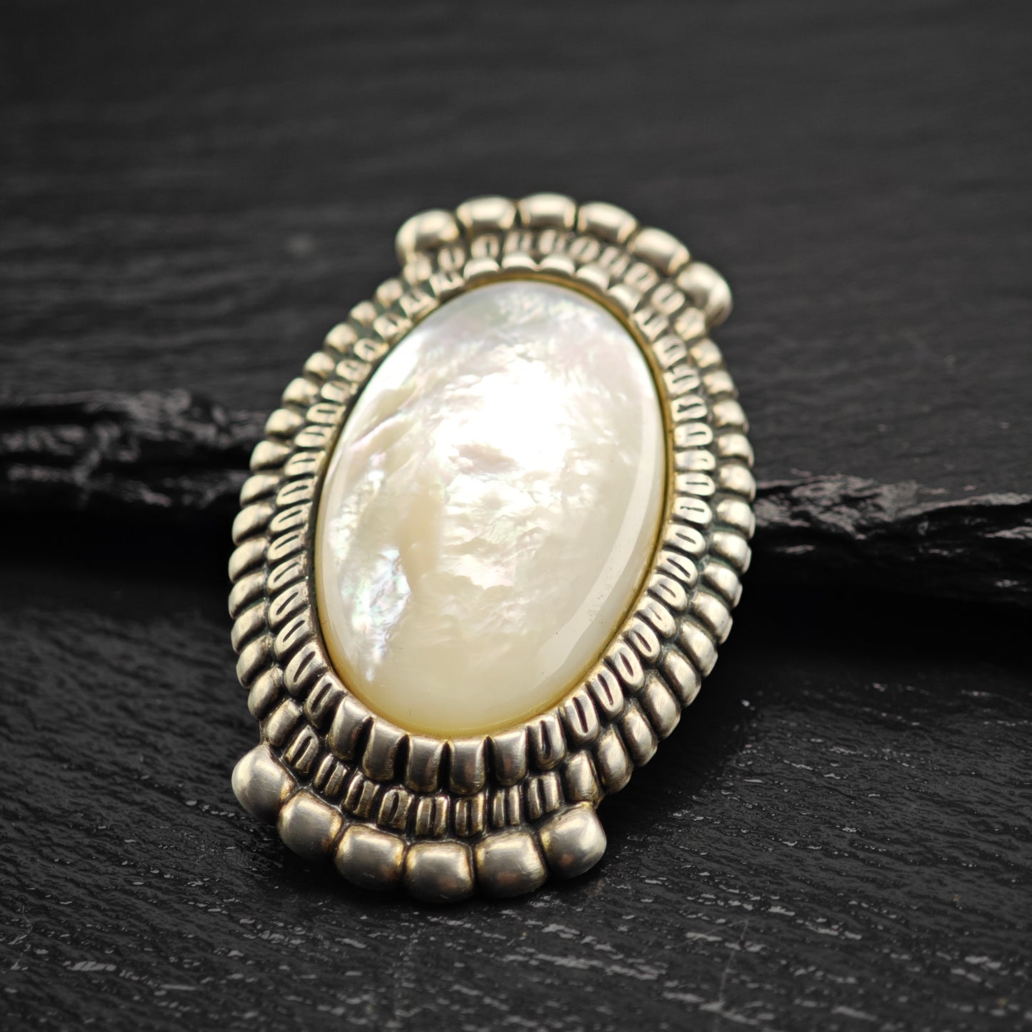 Relios Oval Mother of Pearl Brooch Sterling Silver P2905