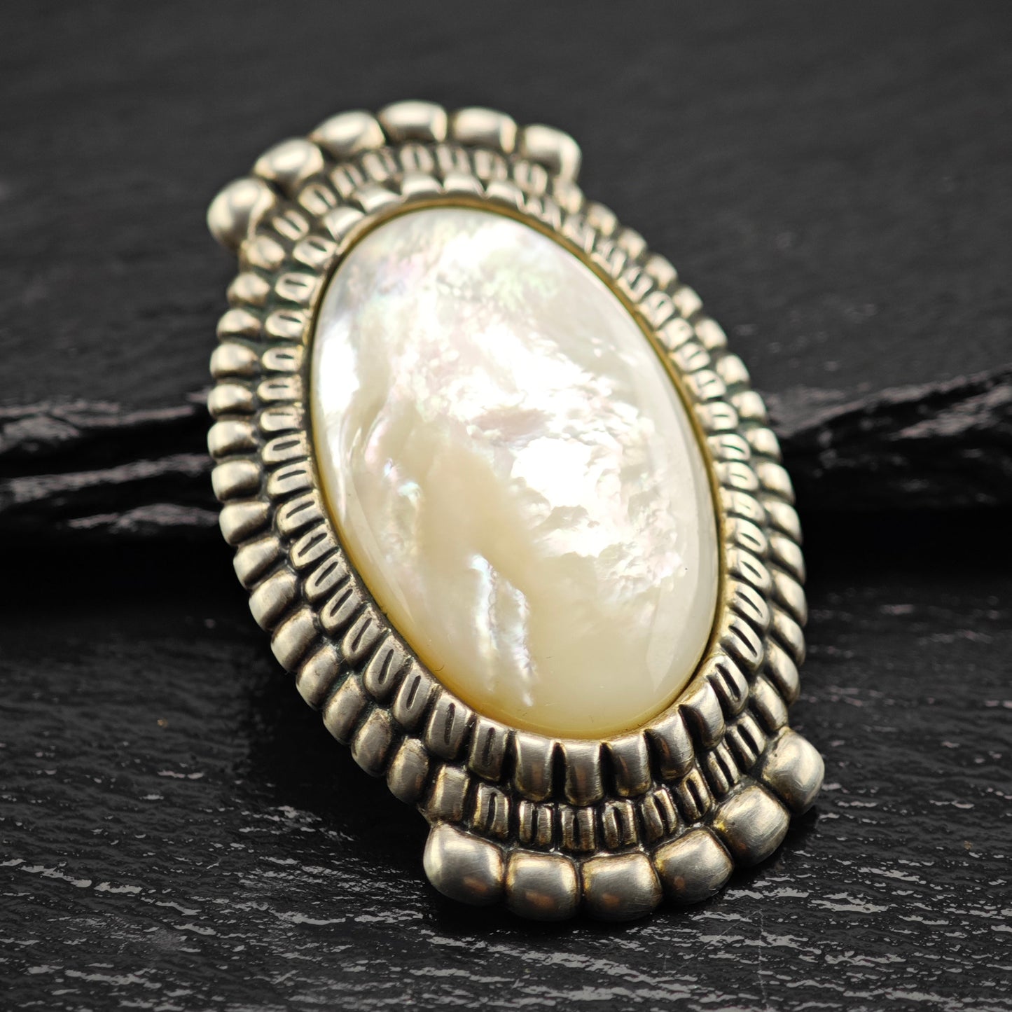 Relios Oval Mother of Pearl Brooch Sterling Silver P2905