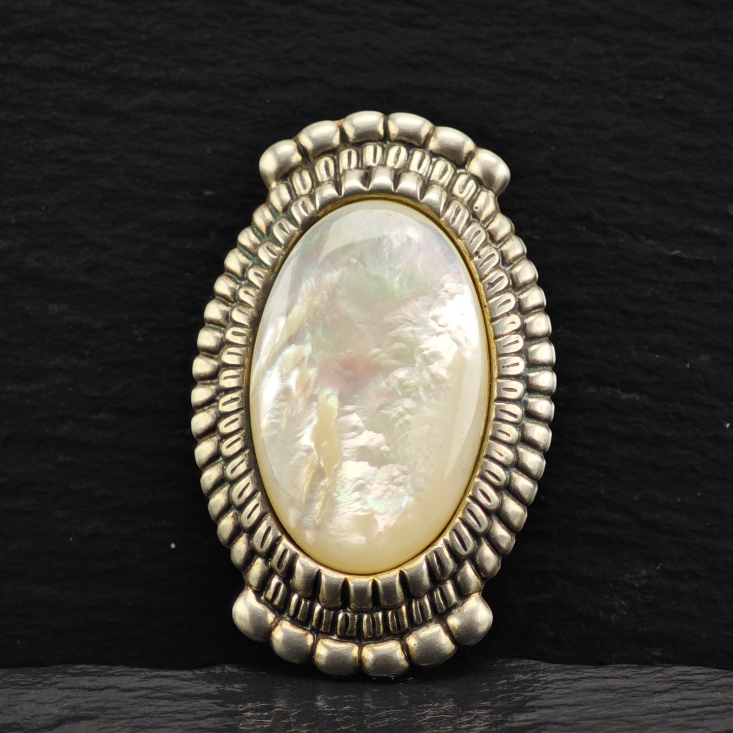 Relios Oval Mother of Pearl Brooch Sterling Silver P2905