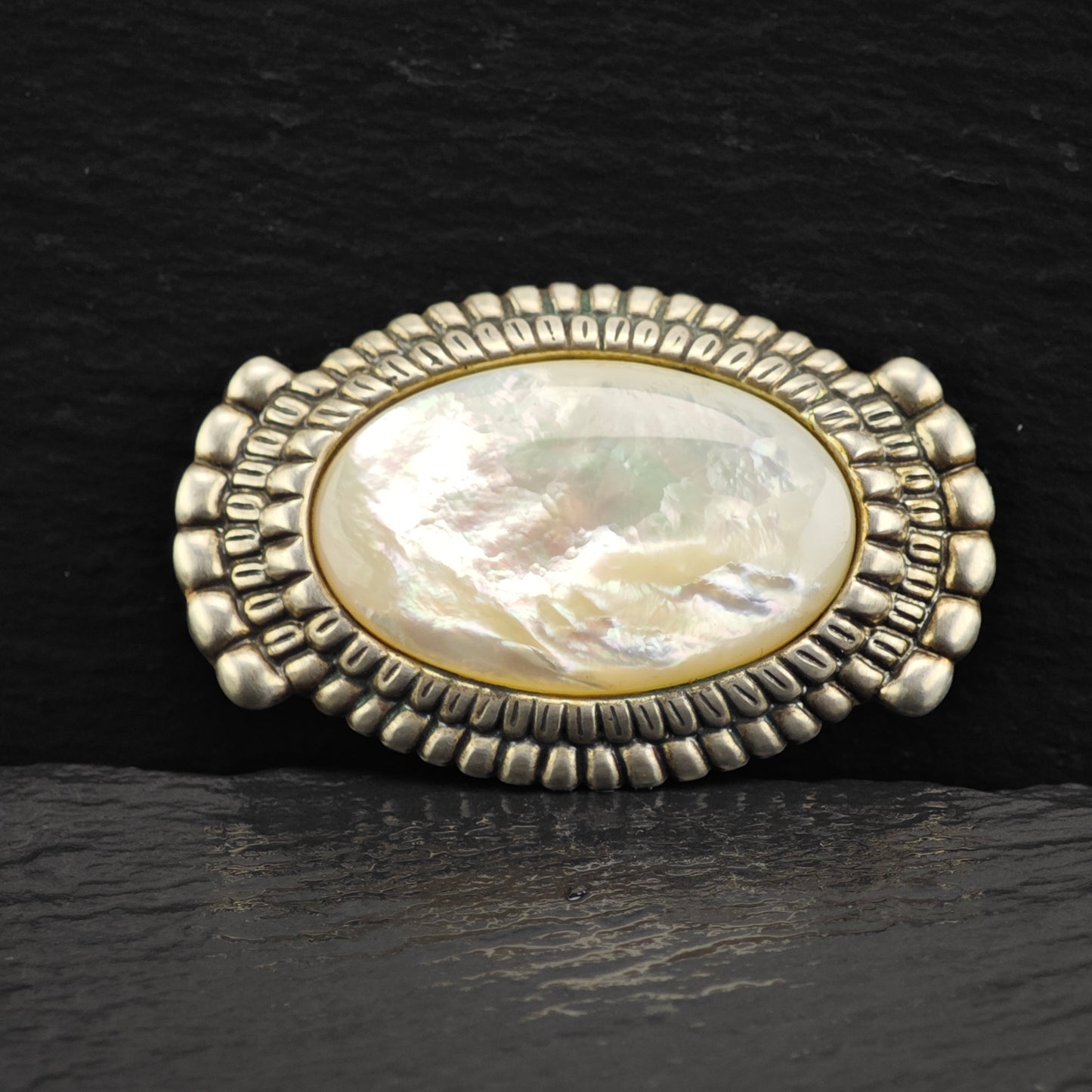 Relios Oval Mother of Pearl Brooch Sterling Silver P2905