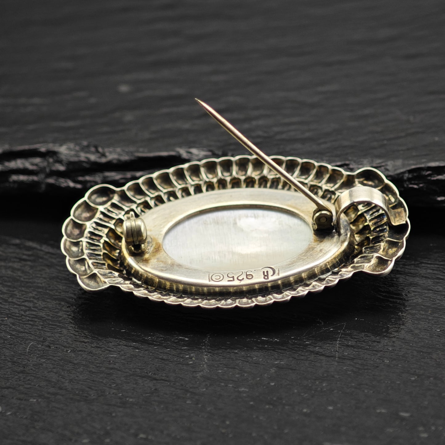 Relios Oval Mother of Pearl Brooch Sterling Silver P2905