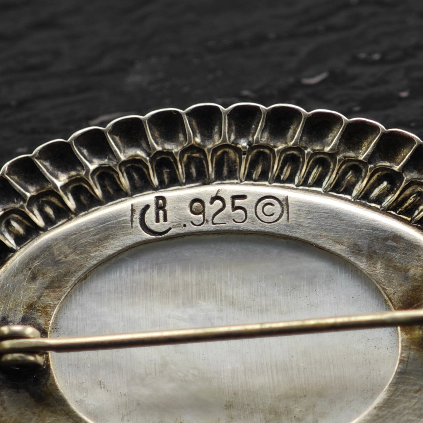 Relios Oval Mother of Pearl Brooch Sterling Silver P2905