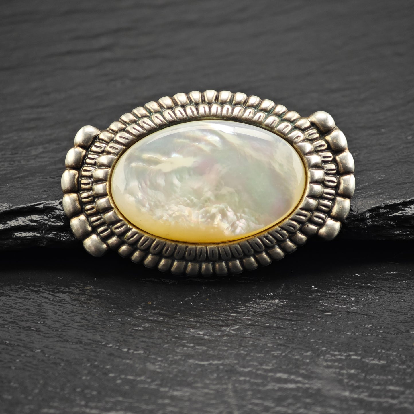 Relios Oval Mother of Pearl Brooch Sterling Silver P2905