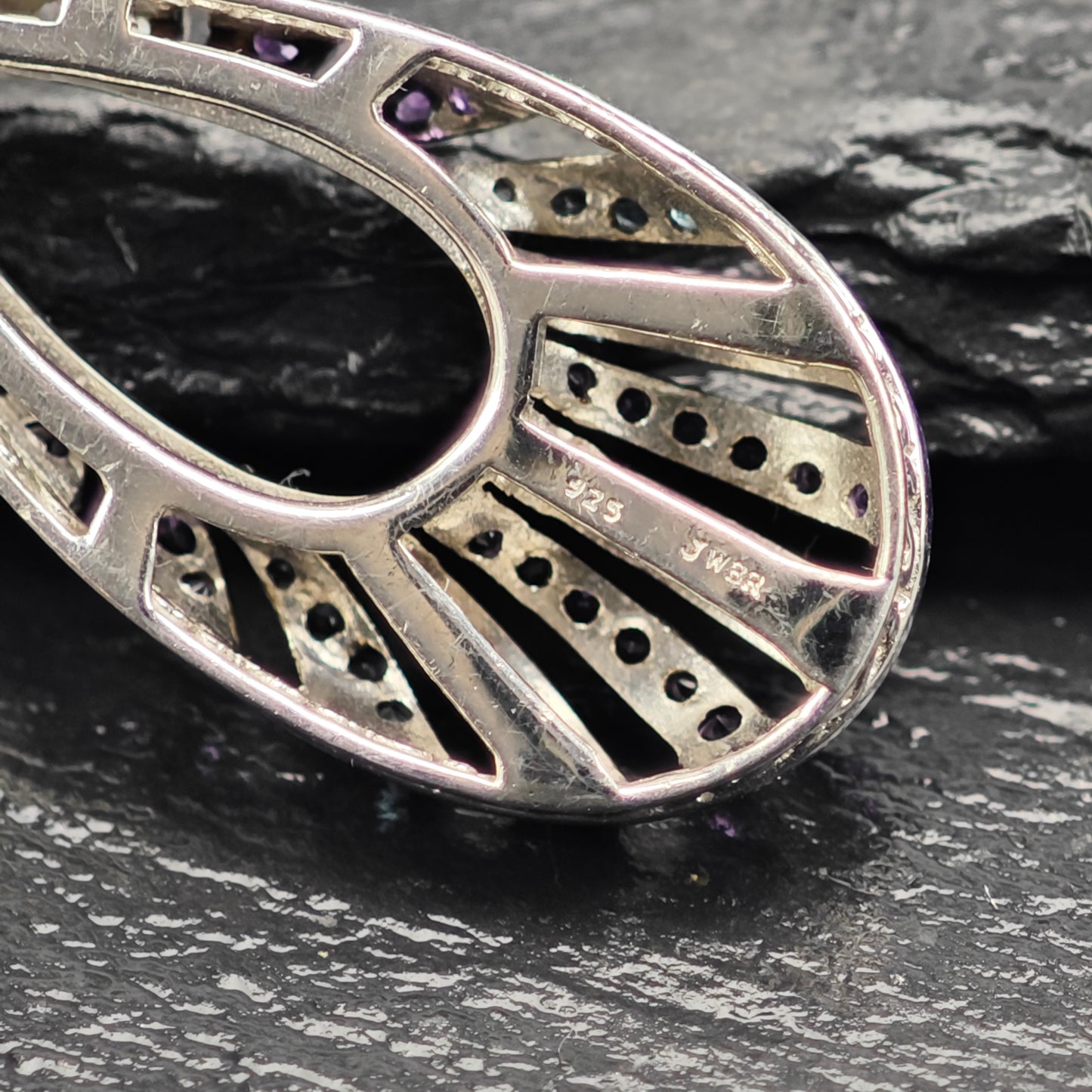 JWBR Gemstone Teardrop Pendant Sterling Silver P2906