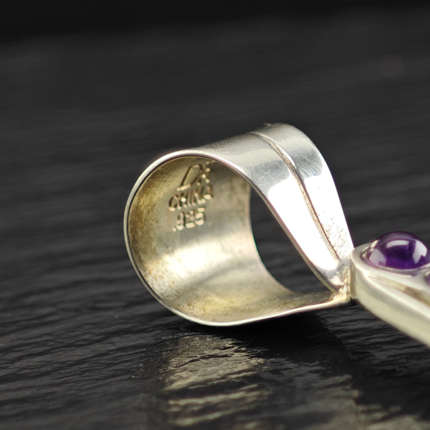 DTR MOP and Amethyst Pendant Sterling Silver P2926