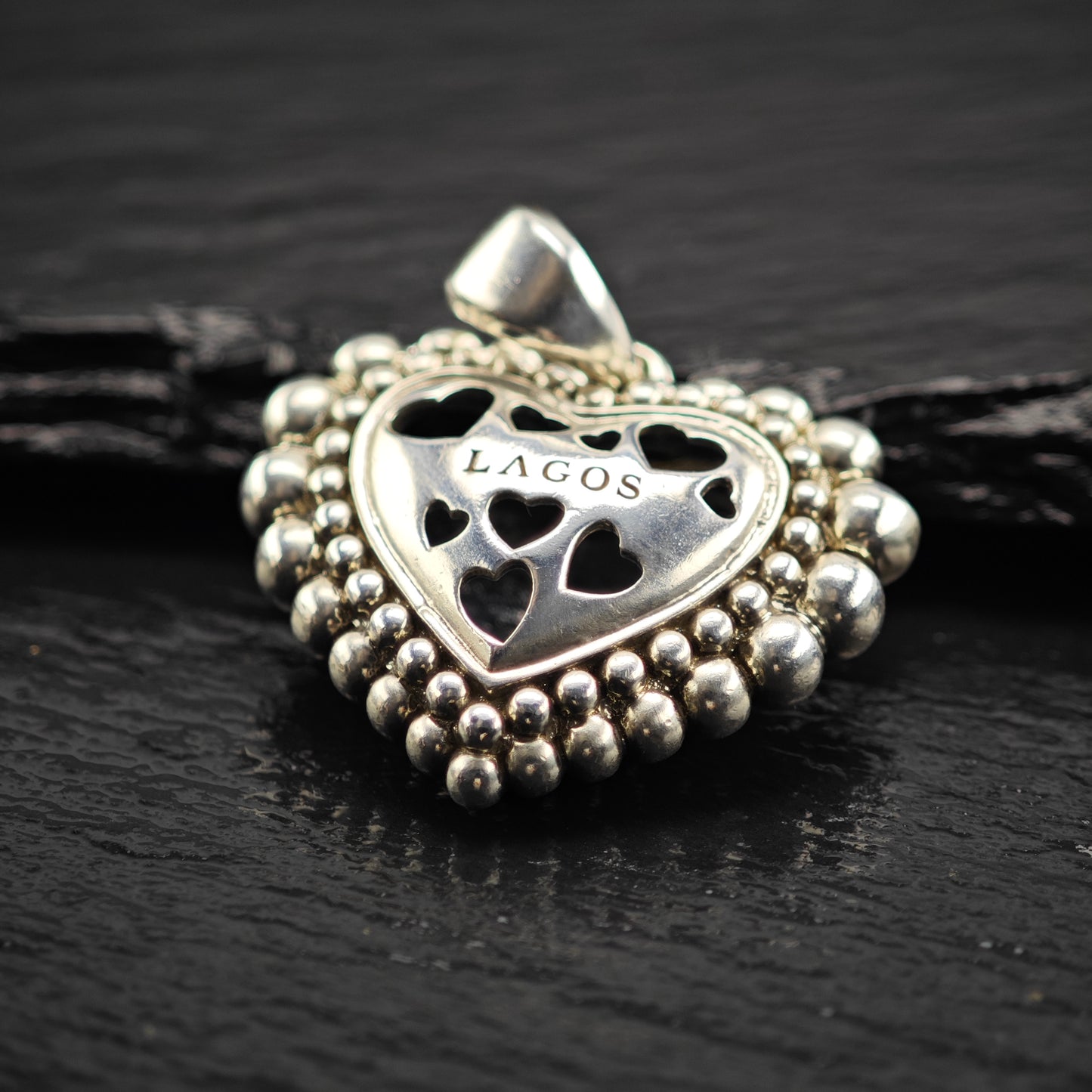 Lagos Reversible Bubble Heart Pendant Sterling Silver P2911