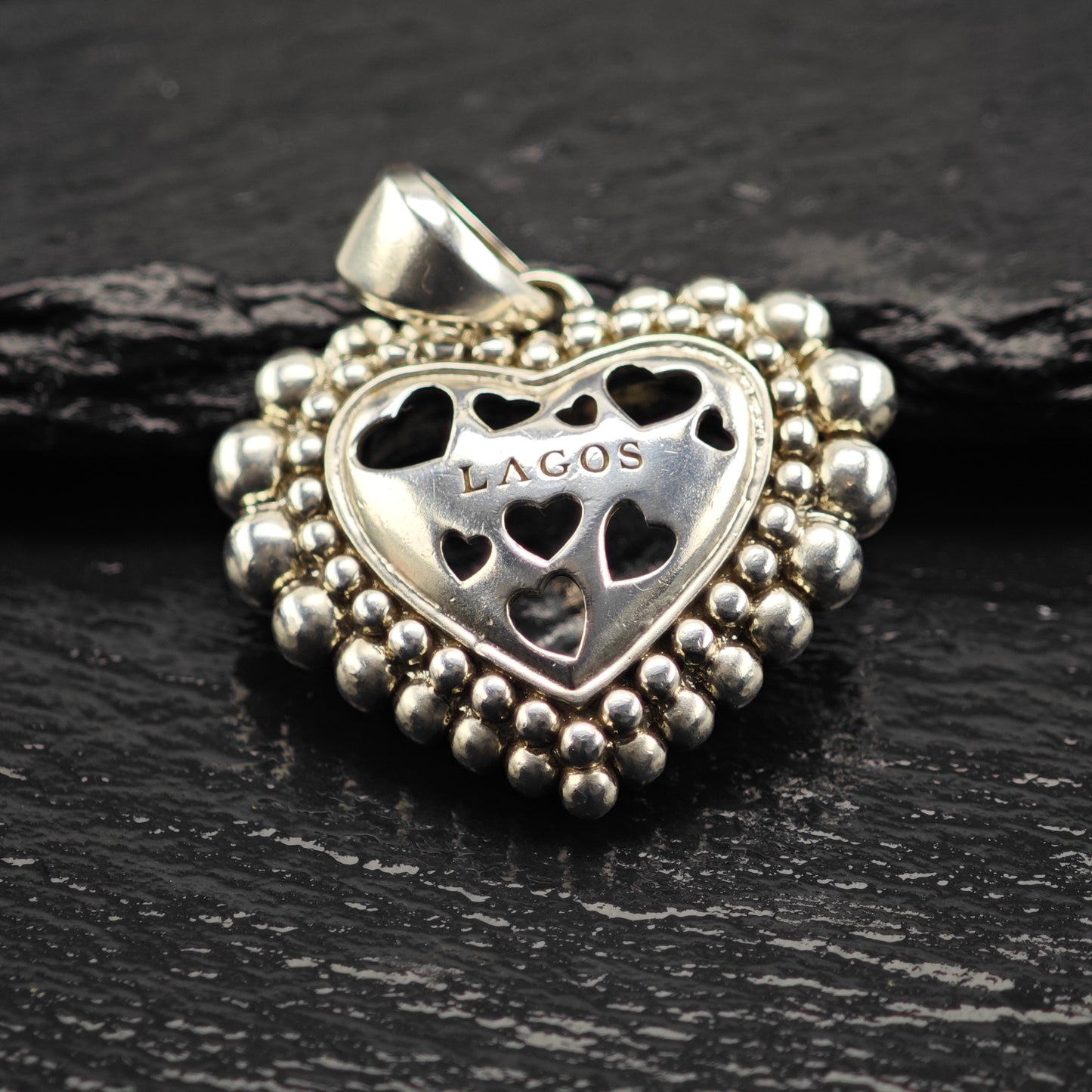 Lagos Reversible Bubble Heart Pendant Sterling Silver P2911