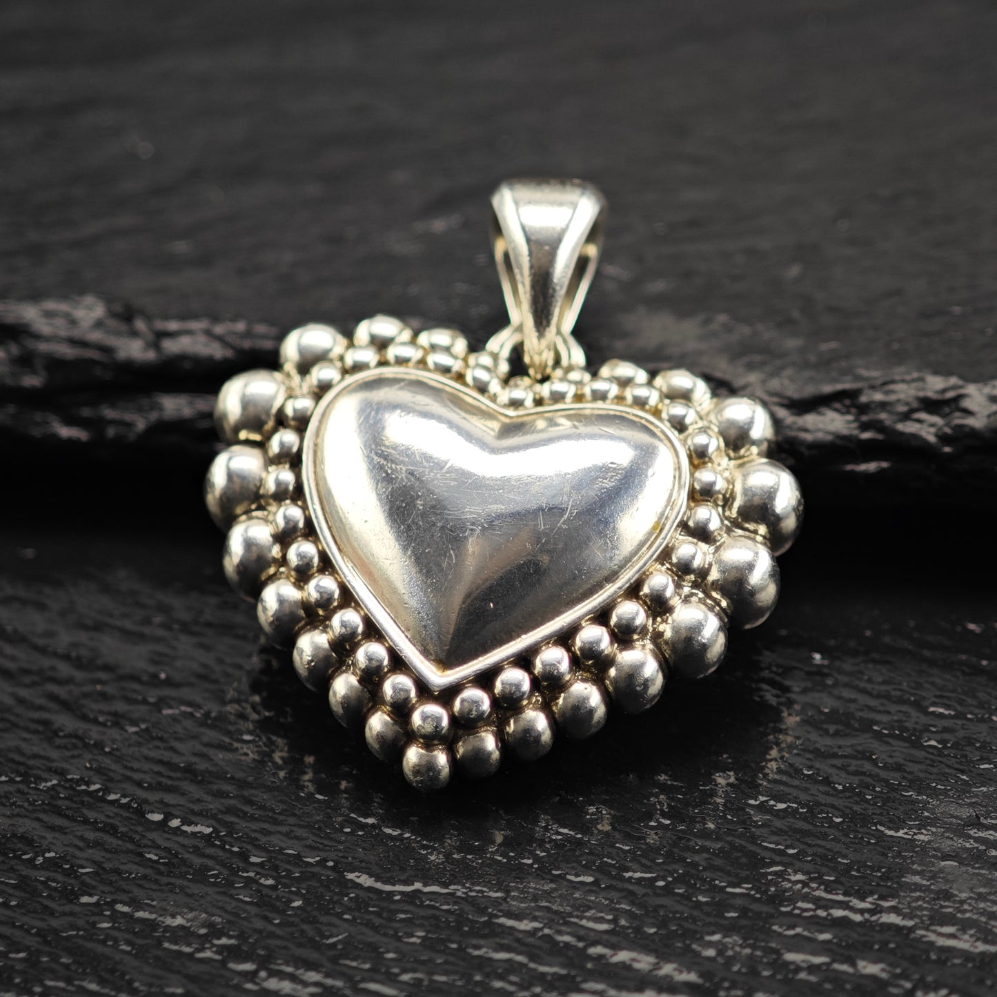Lagos Reversible Bubble Heart Pendant Sterling Silver P2911