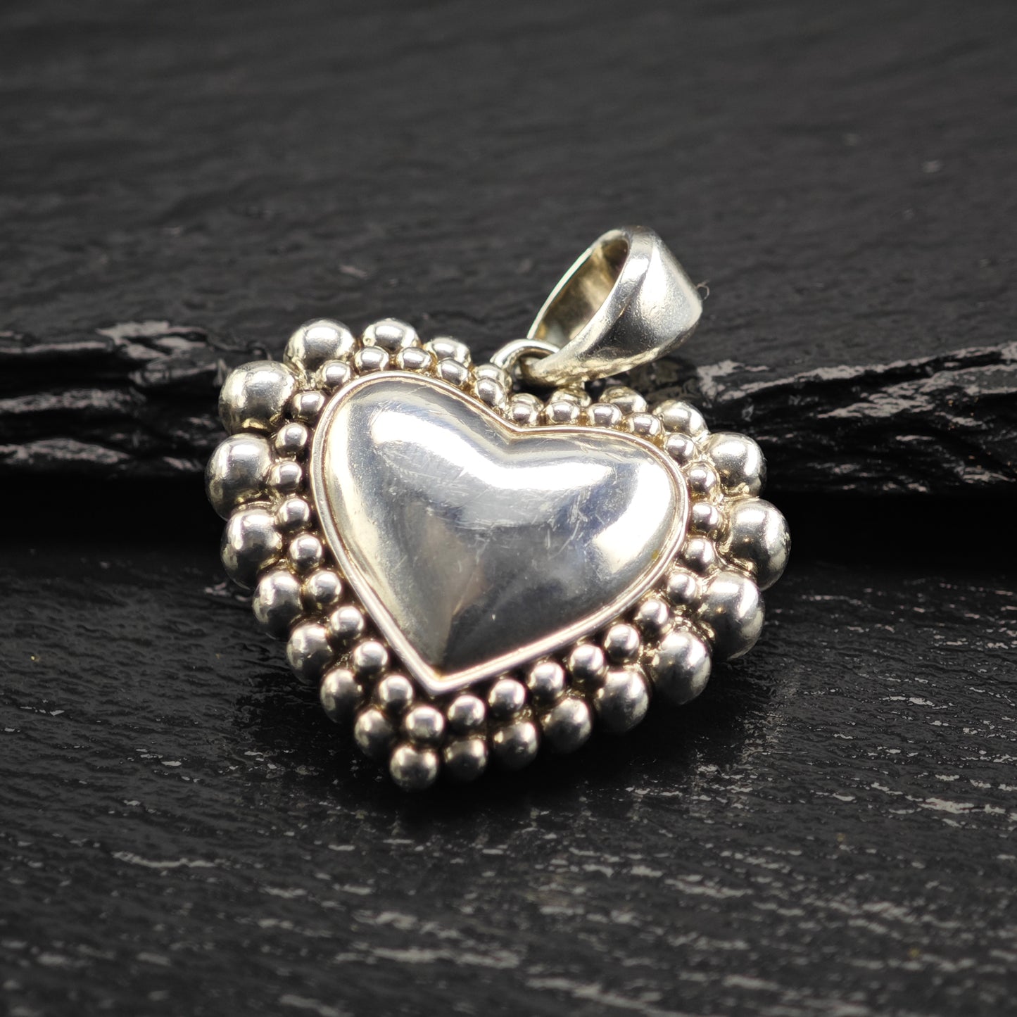 Lagos Reversible Bubble Heart Pendant Sterling Silver P2911