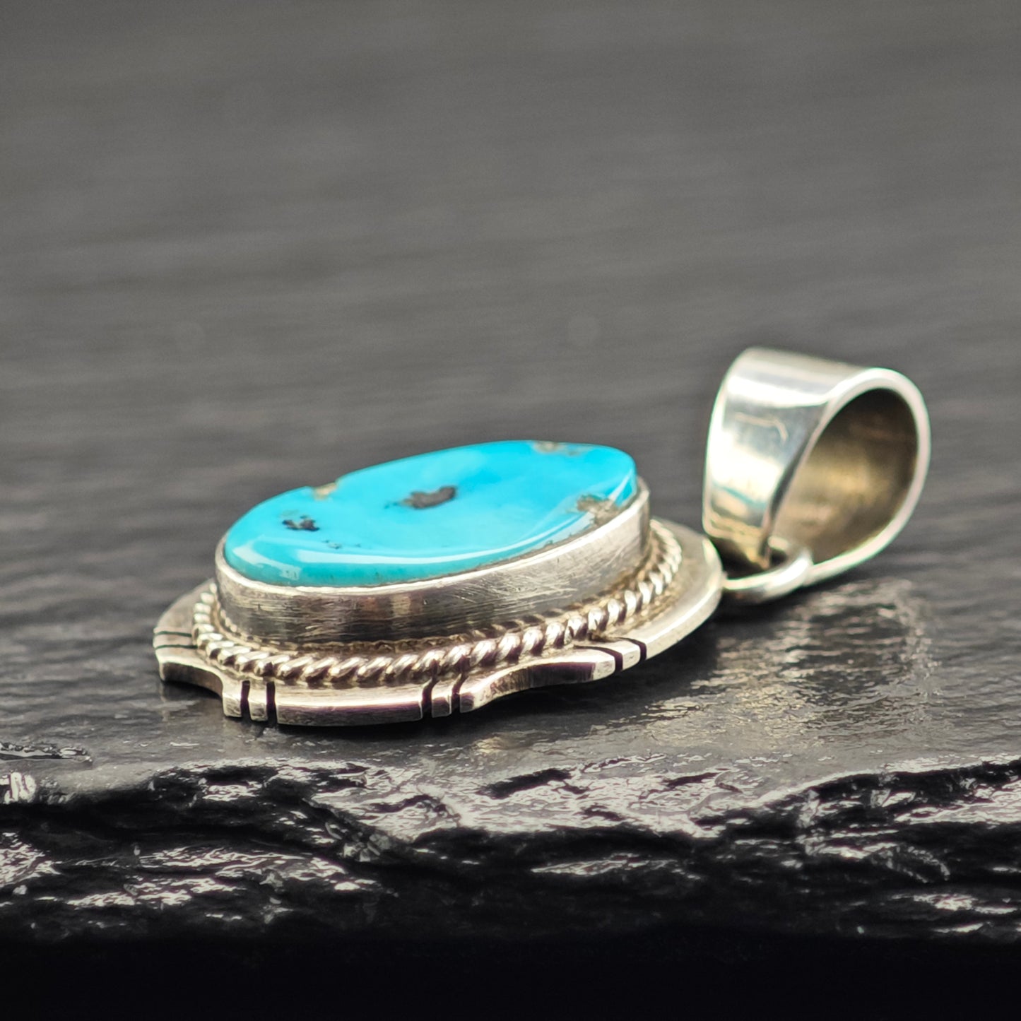 Sleeping Beauty Turquoise Pendant Sterling Silver P2912