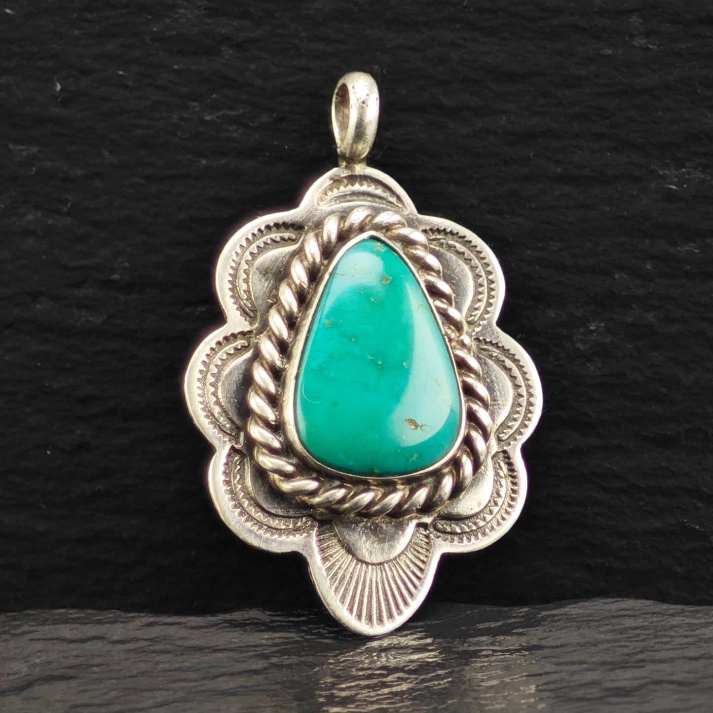 Native American Turquise Pendant Sterling Silver P2913