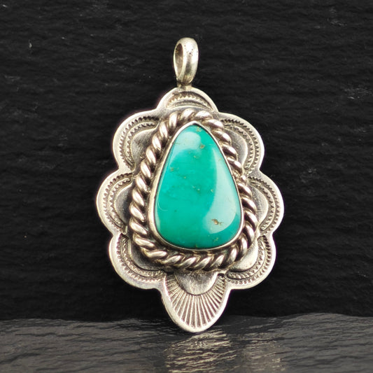 Native American Turquise Pendant Sterling Silver P2913