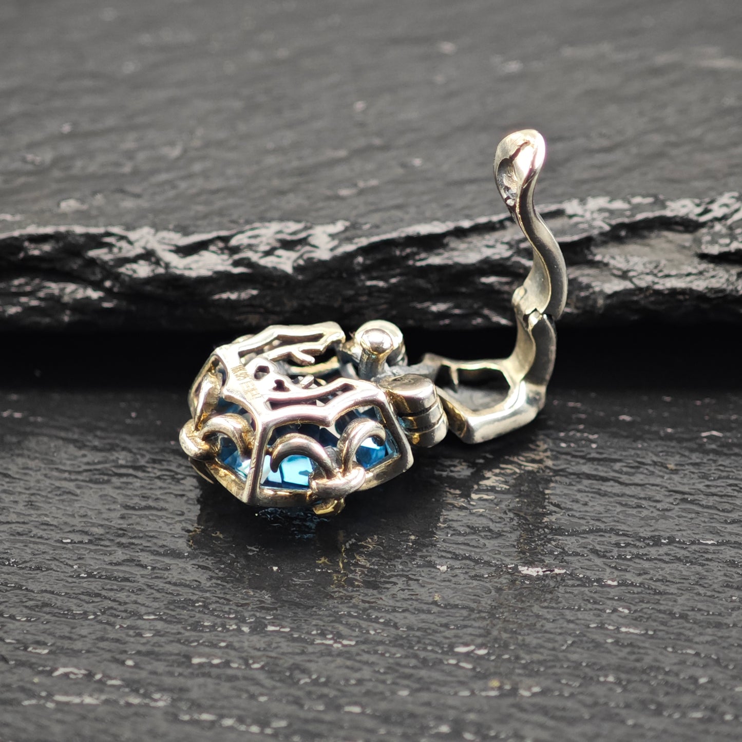 Effy 18k Gold Accent Topaz Pendant Sterling Silver P2915