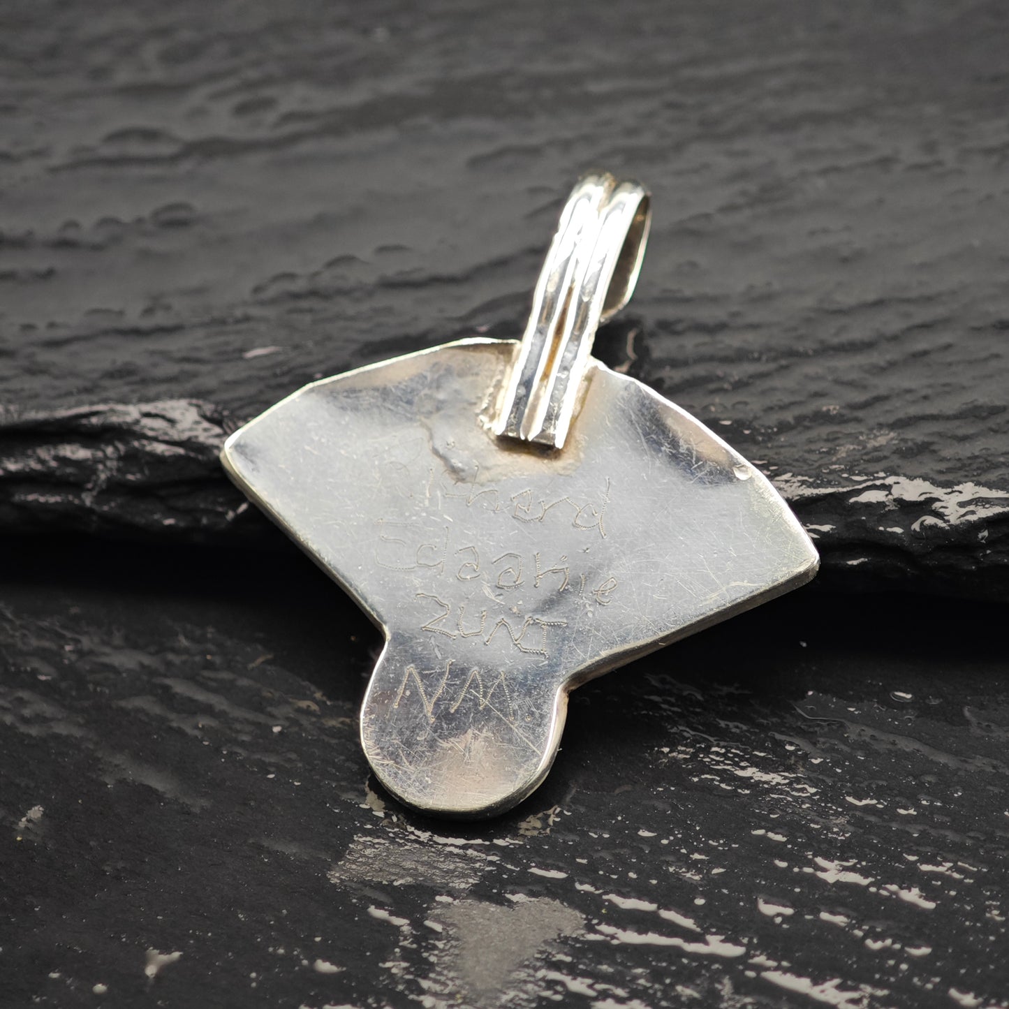 Multi Stone Zuni Pendant Sterling Silver Lab Opal P2923