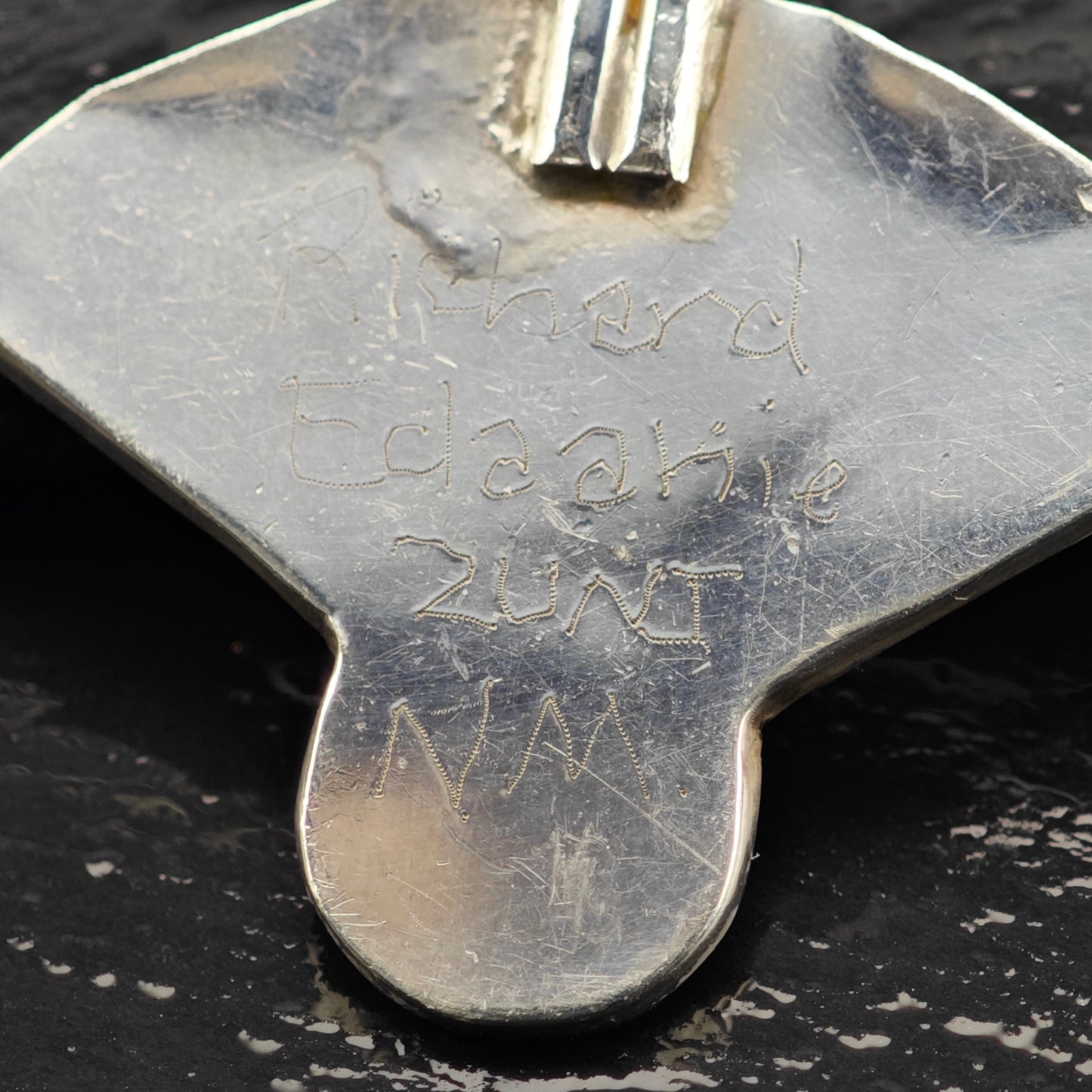 Multi Stone Zuni Pendant Sterling Silver Lab Opal P2923