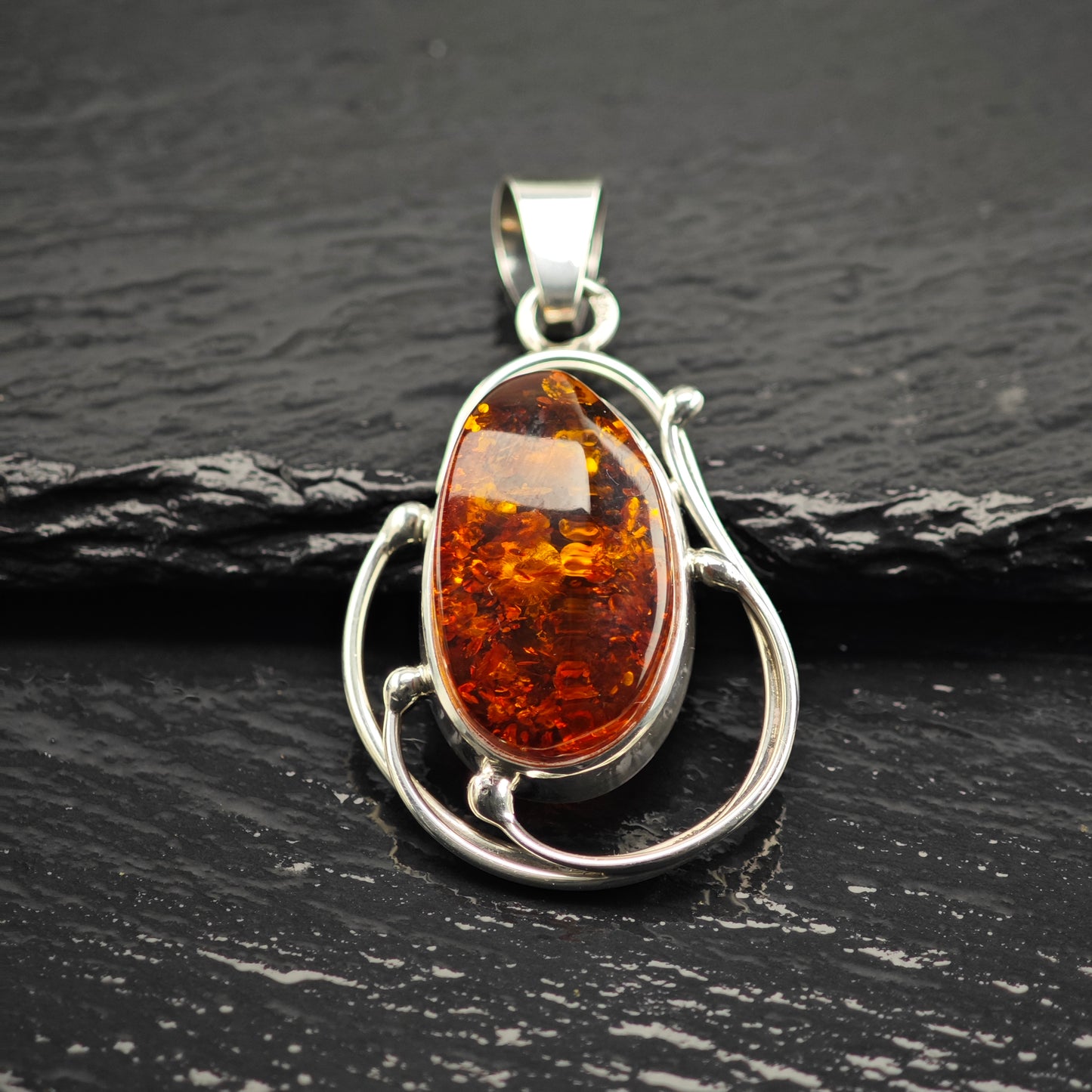 Baltic Amber Pendant Sterling Silver P2929