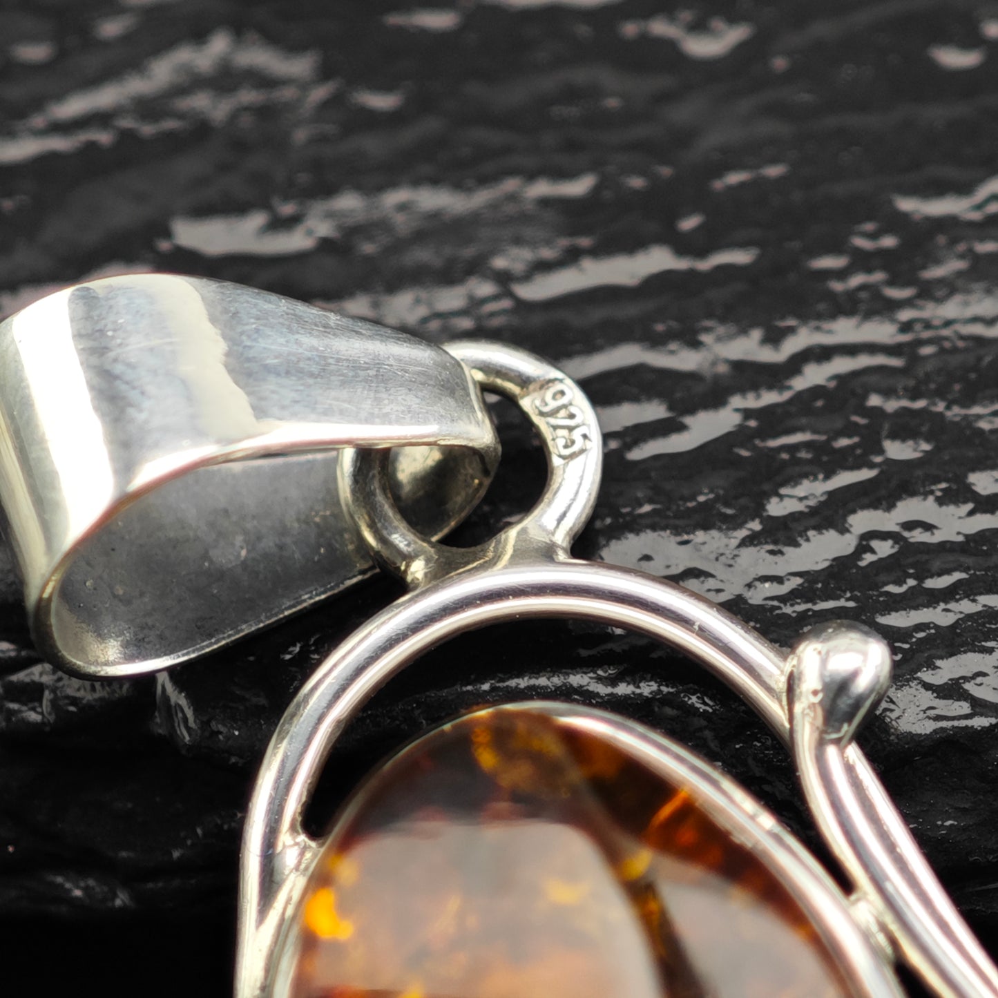 Baltic Amber Pendant Sterling Silver P2929
