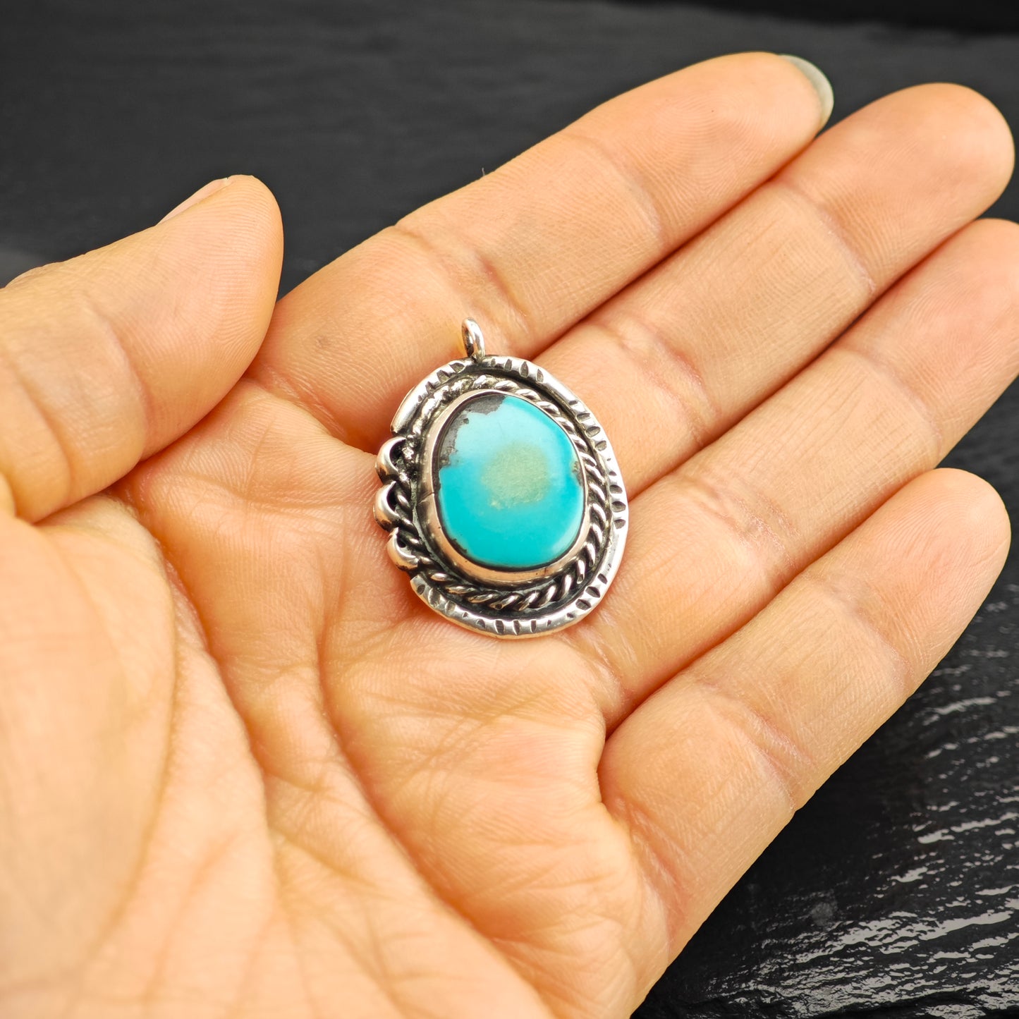 Turquoise SW Pendant Sterling Silver P2930