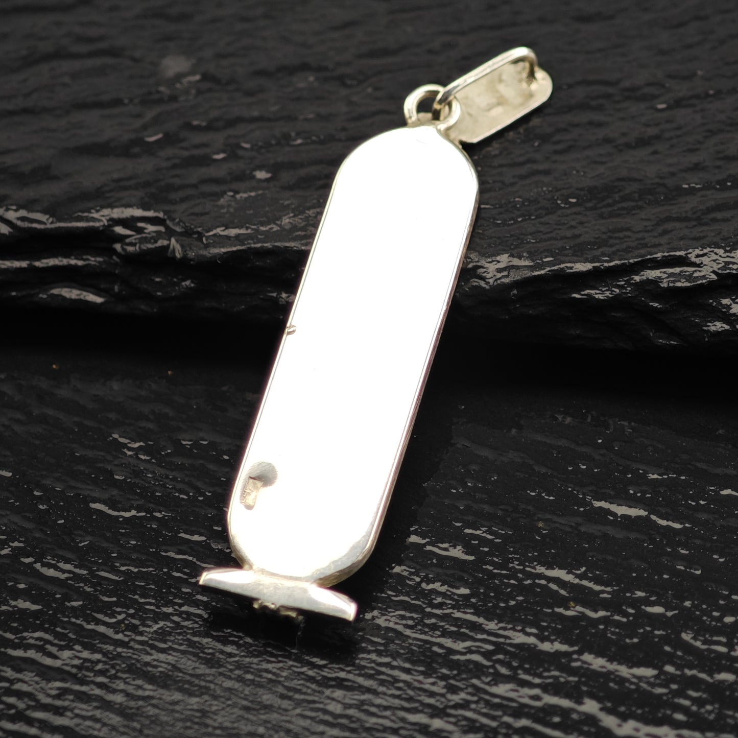Egyptian Cartouche Gold Accent Sterling Silver P2931