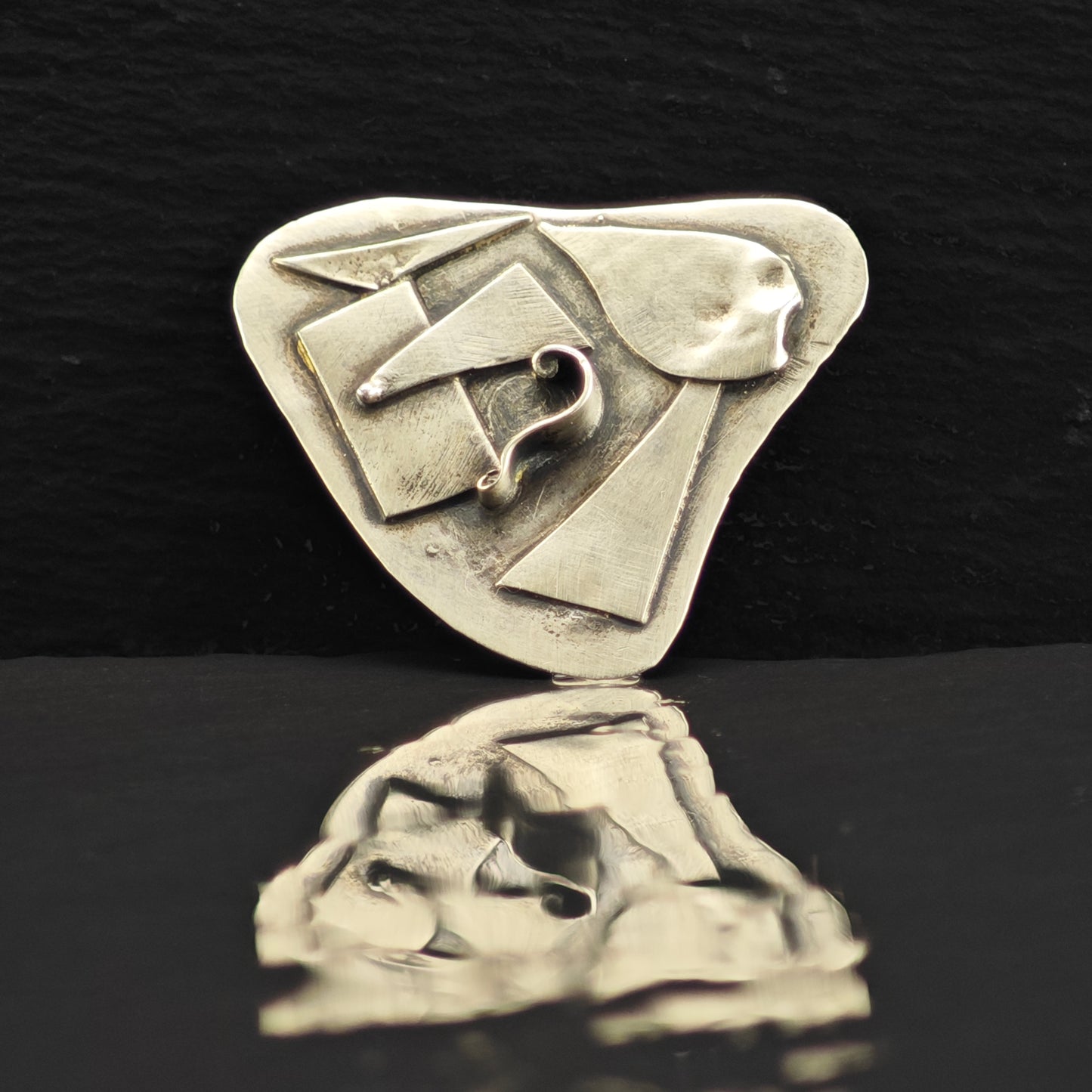 Modernist Brooch Sterling Silver B2158