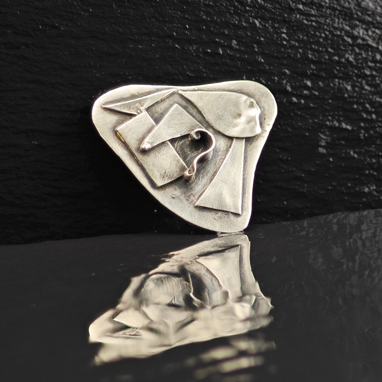 Modernist Brooch Sterling Silver B2158
