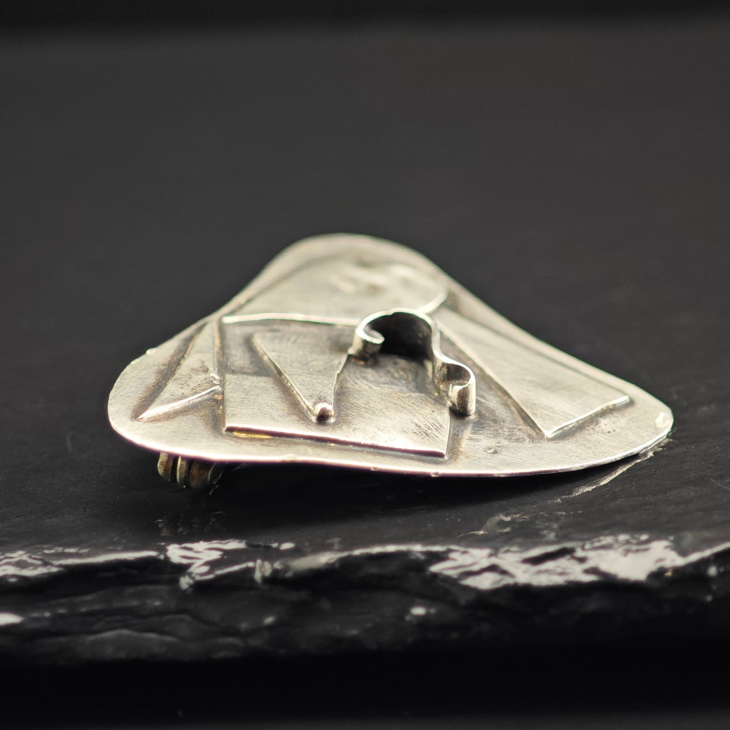 Modernist Brooch Sterling Silver B2158