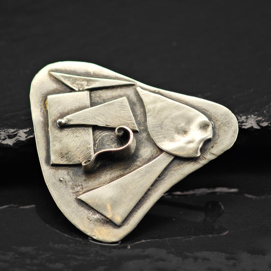 Modernist Brooch Sterling Silver B2158