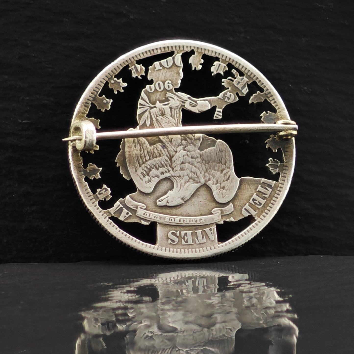 1878 Morgan Silver Dollar Brooch Sterling Silver B2164