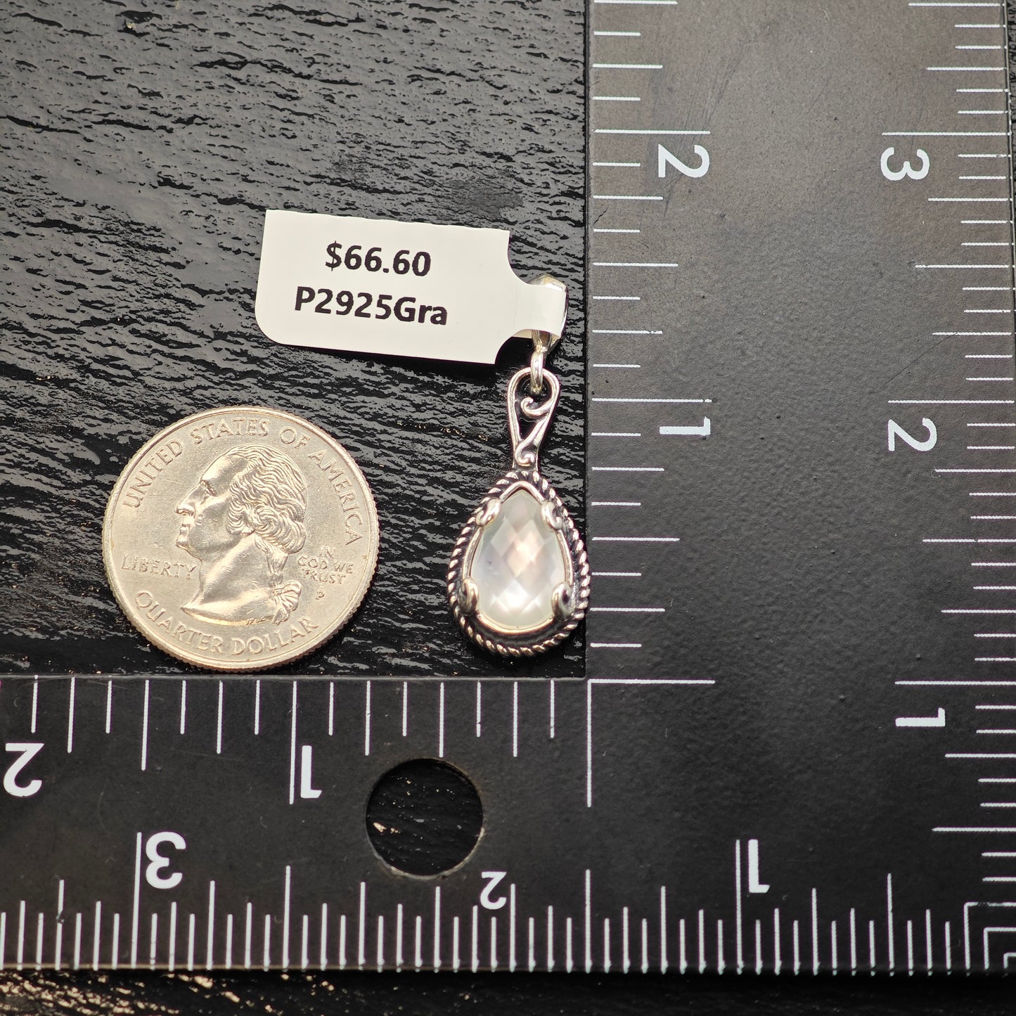 MOP Doublet Pendant Sterling Silver P2925