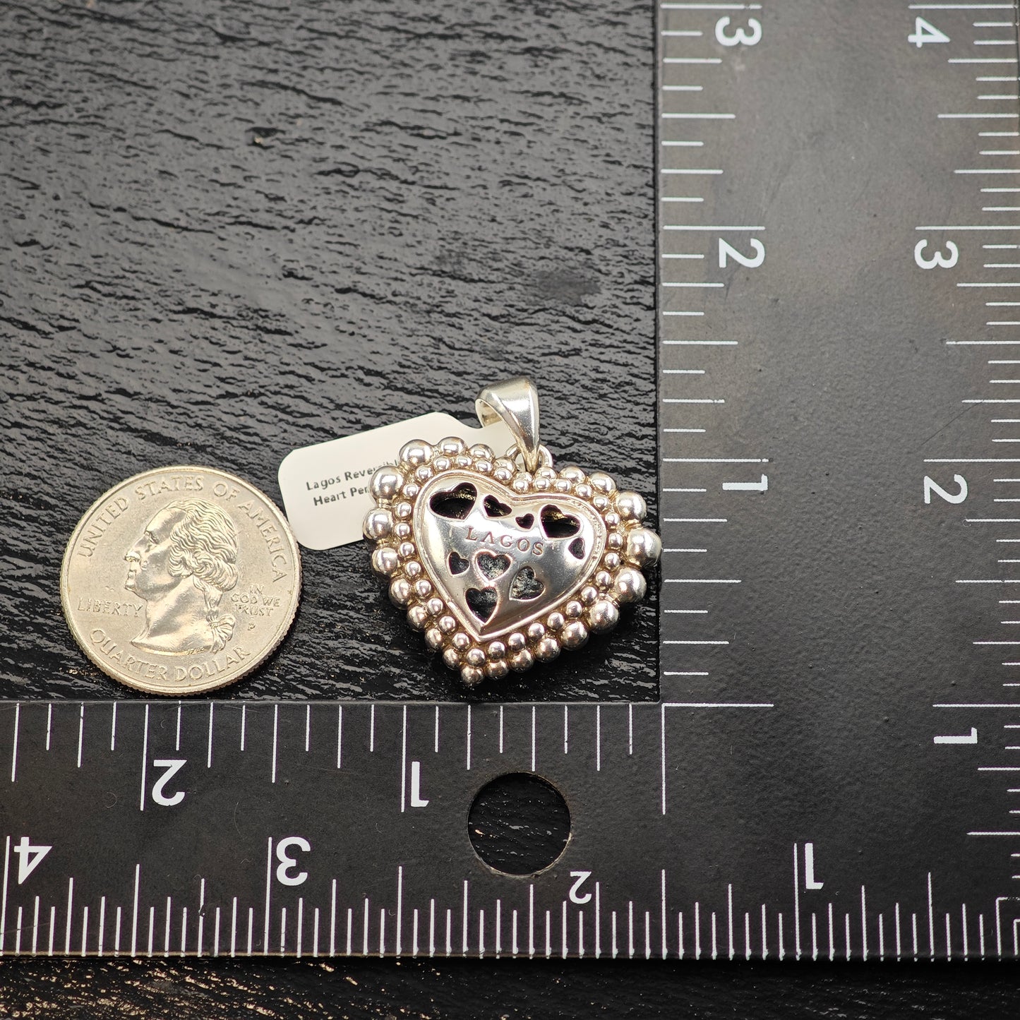 Lagos Reversible Bubble Heart Pendant Sterling Silver P2911