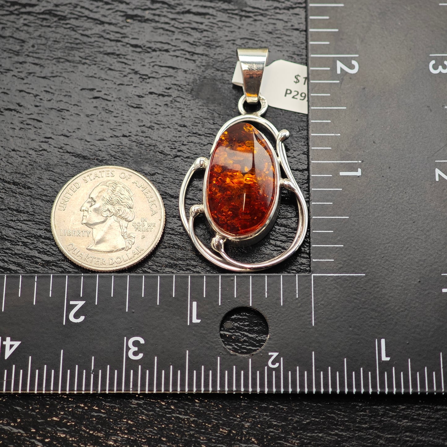 Baltic Amber Pendant Sterling Silver P2929